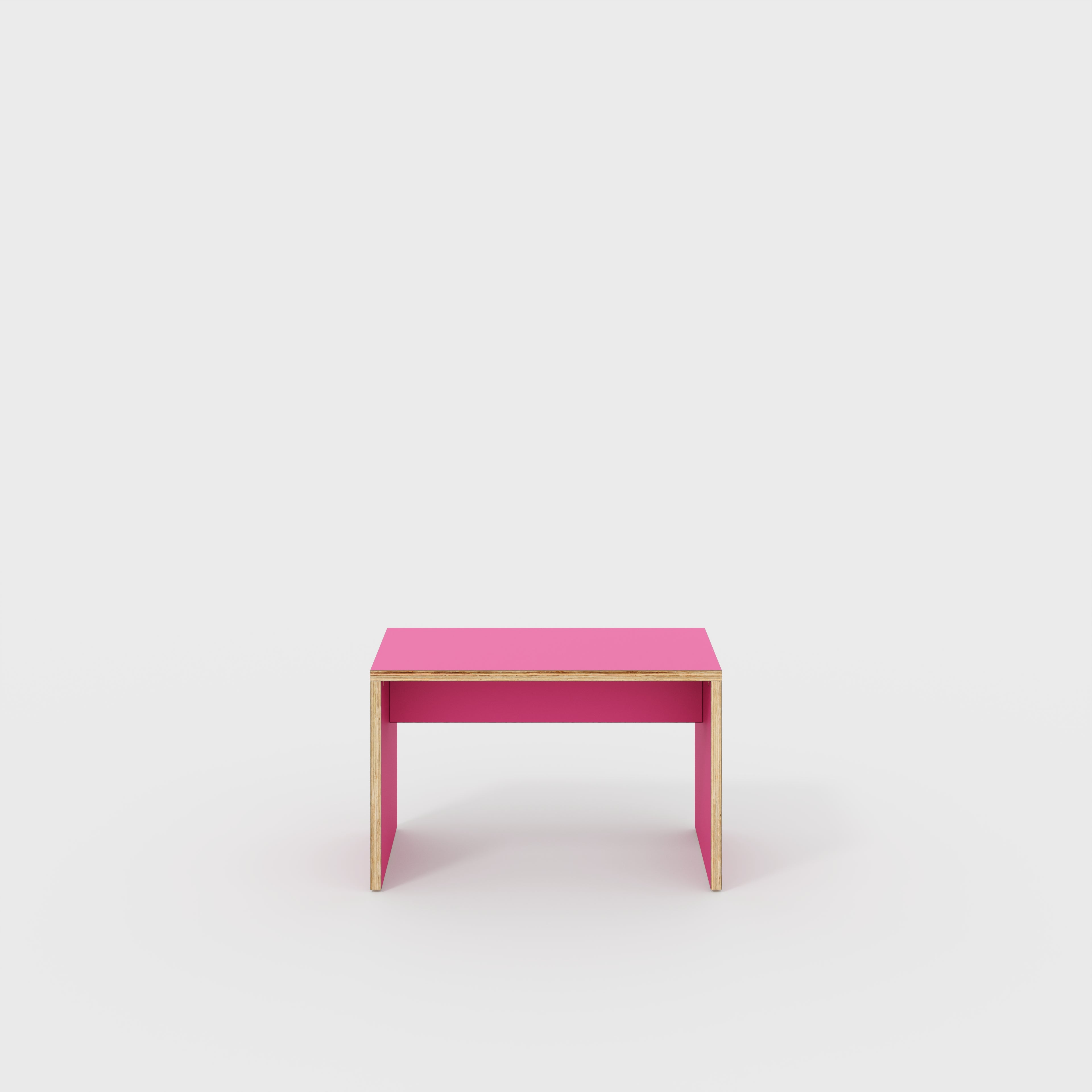Kids Desk with Solid Sides - Formica Juicy Pink - 800(w) x 400(d) x 500(h)