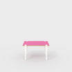 Kids Table with Cloud White Tiptoe Legs - Formica Juicy Pink - 800(w) x 600(d) x 500(h)