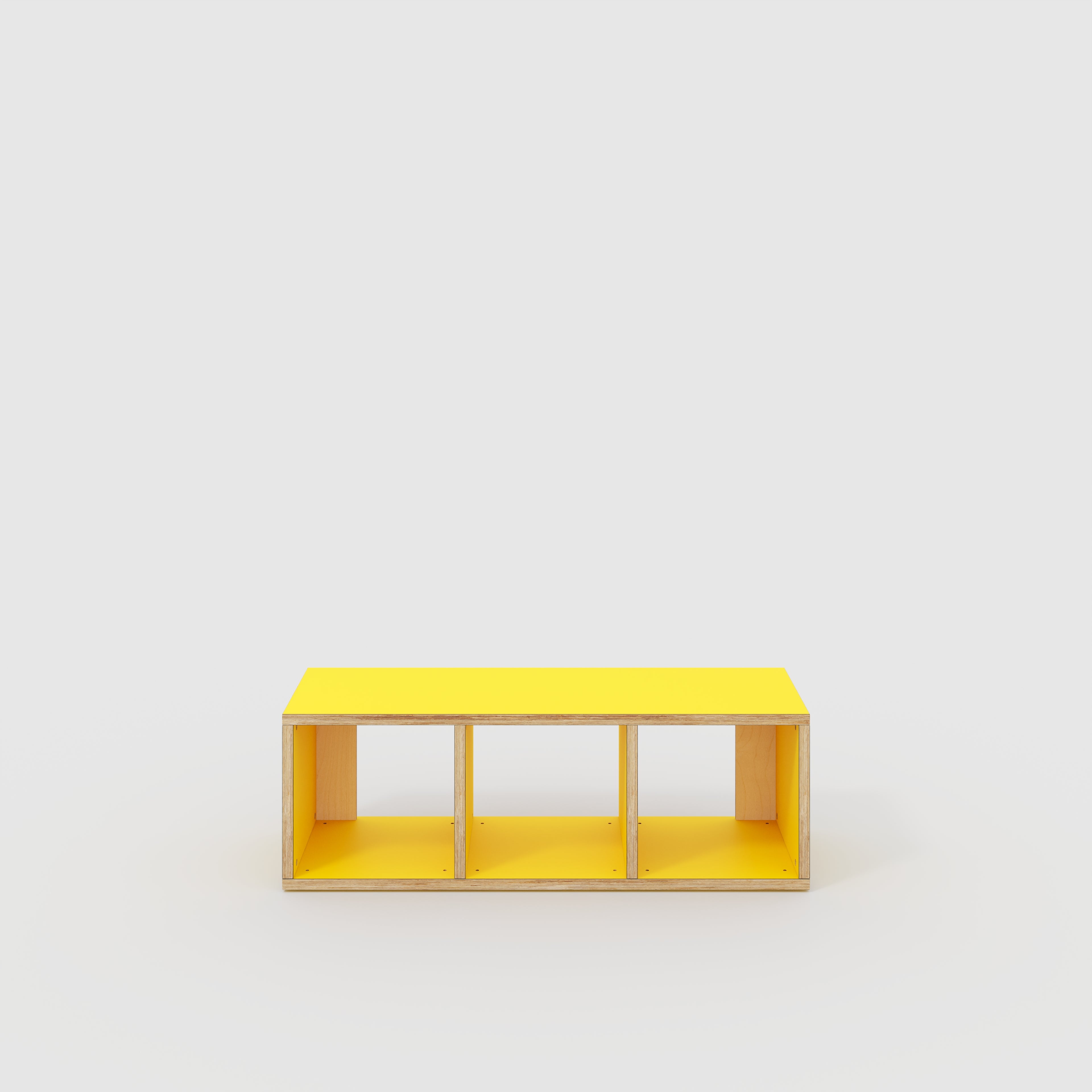 Open Shelves - Formica Chrome Yellow - 1200(w) x 400(d) x 400(h)
