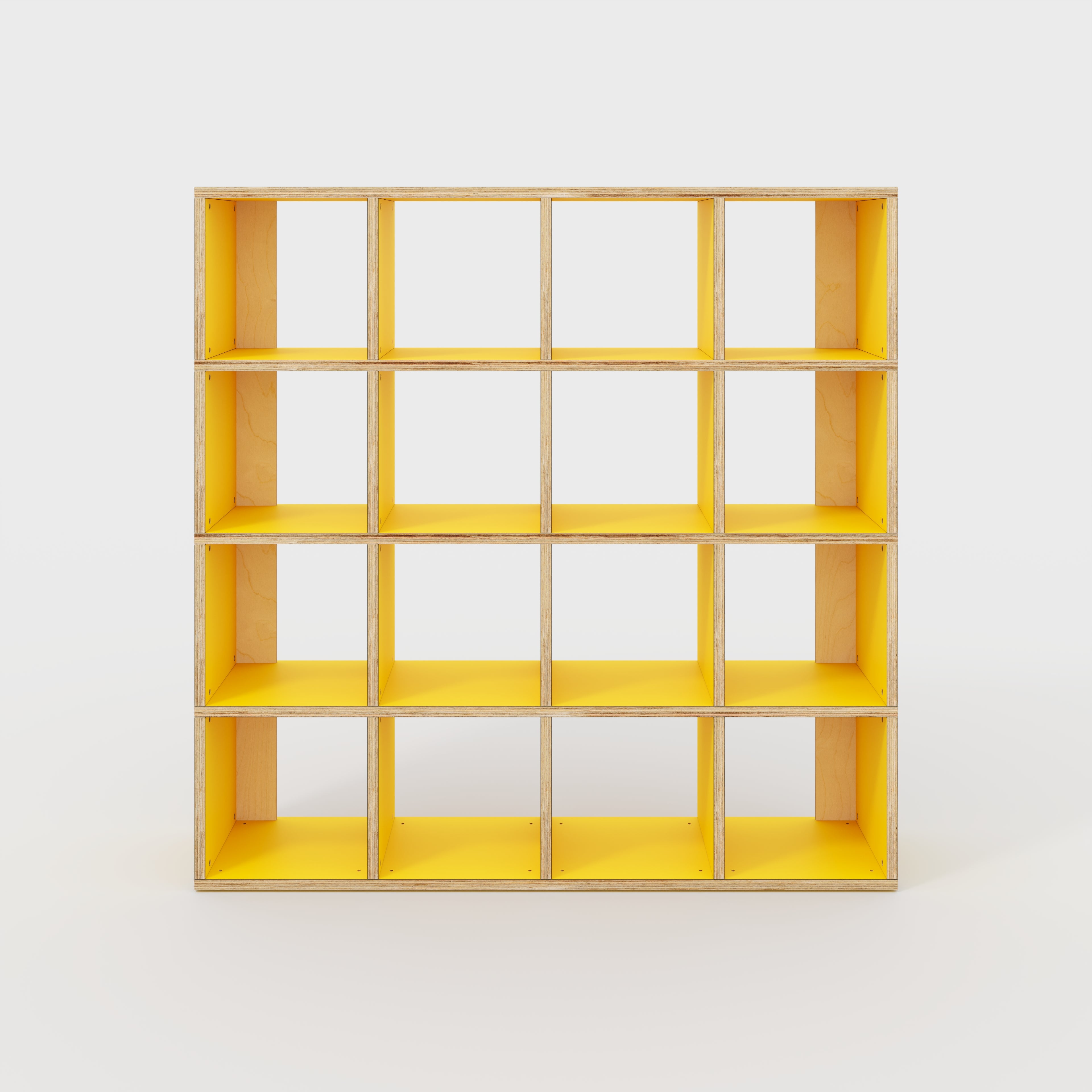 Open Shelves - Formica Chrome Yellow - 1600(w) x 400(d) x 1600(h)