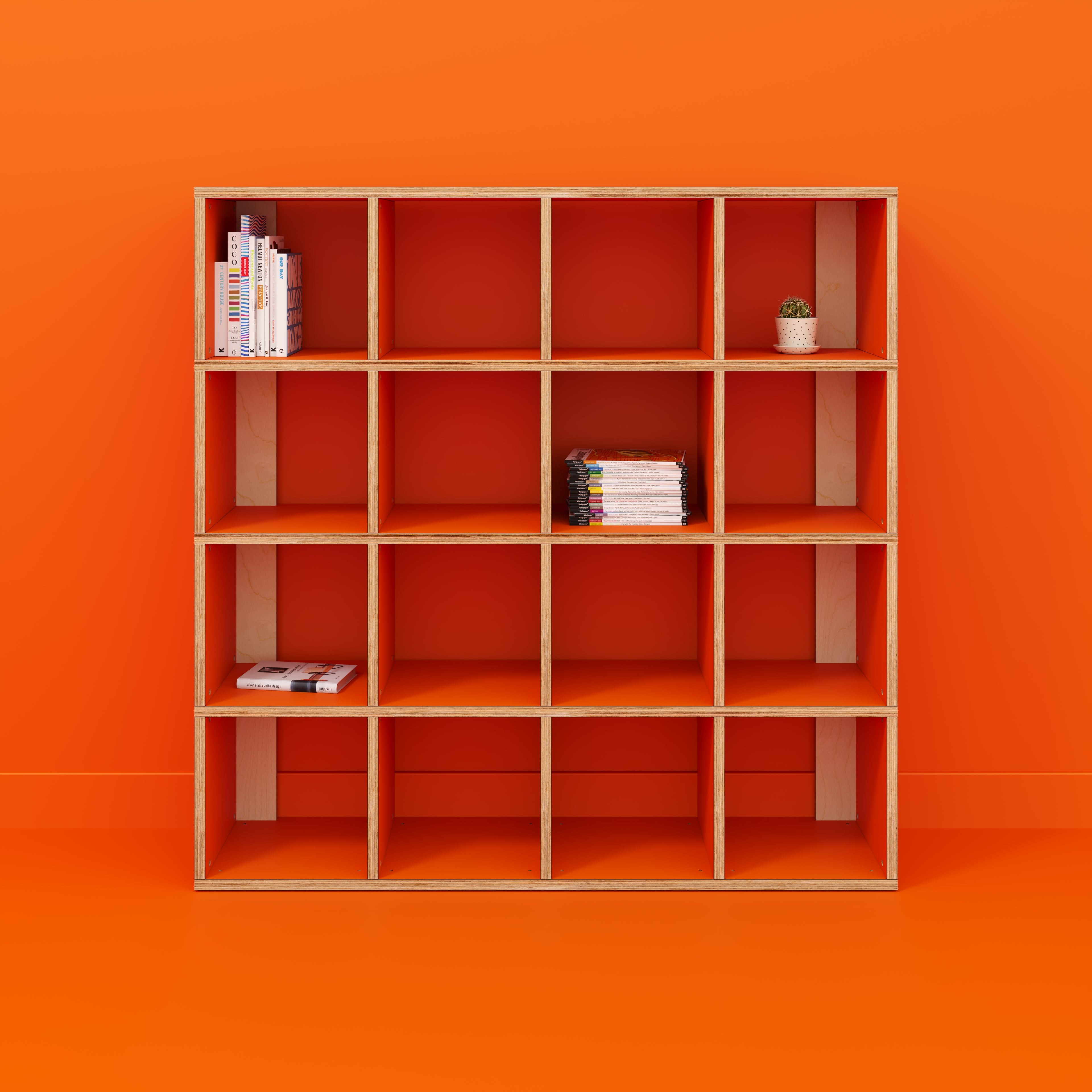 Open Shelves - Formica Levante Orange - 1600(w) x 400(d) x 1600(h)