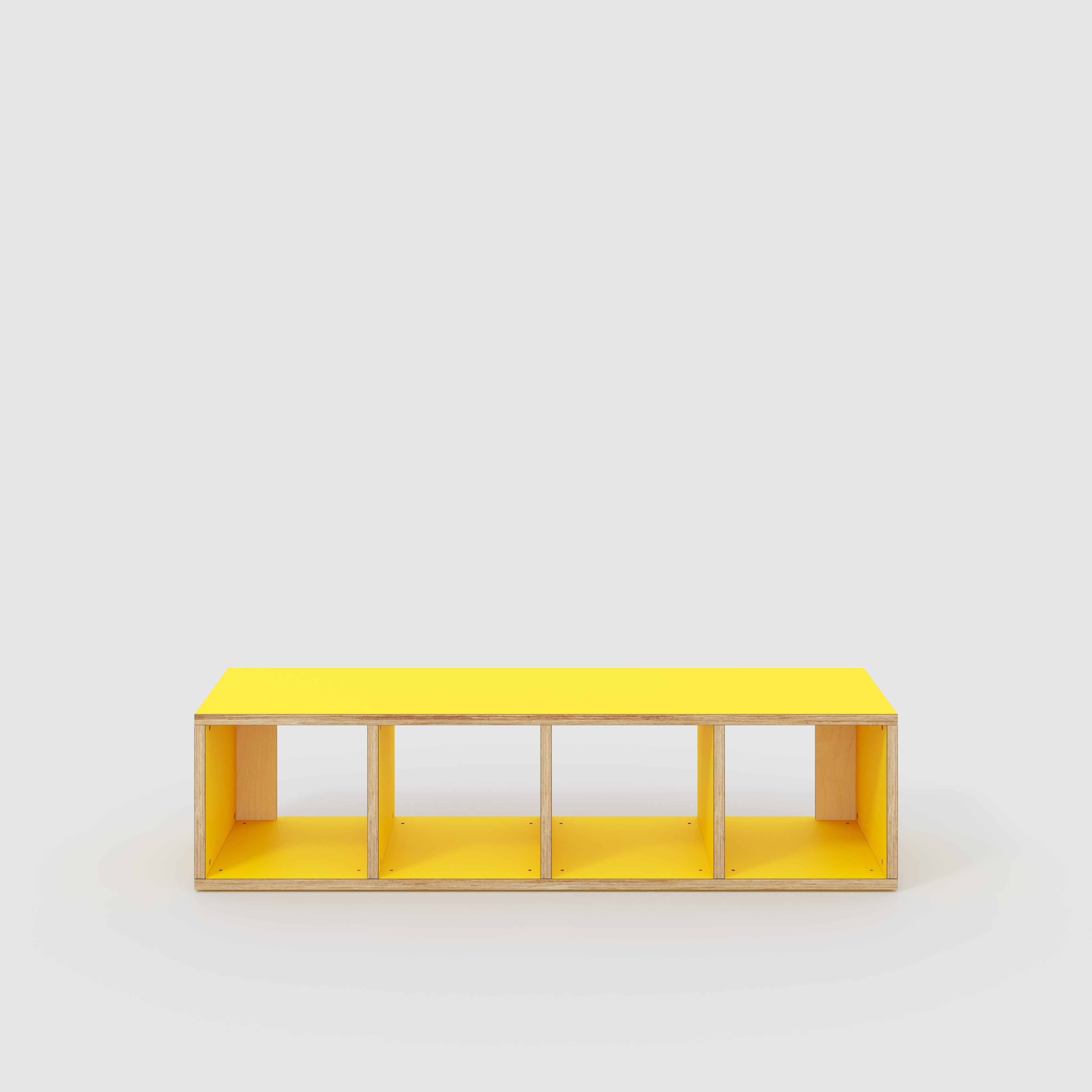Open Shelves - Formica Chrome Yellow - 1600(w) x 400(d) x 400(h)