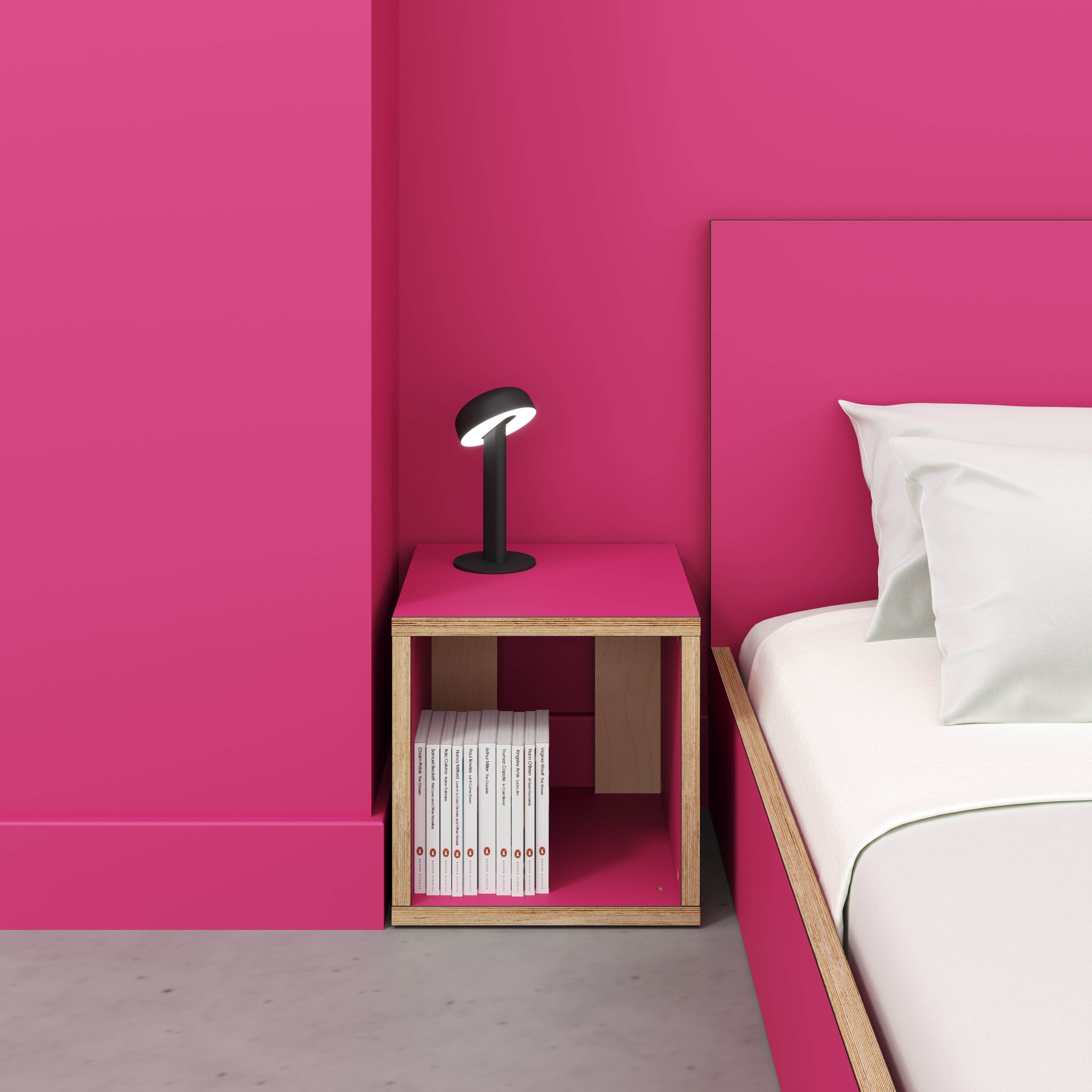 Open Shelves - Formica Juicy Pink - 400(w) x 400(d) x 400(h)
