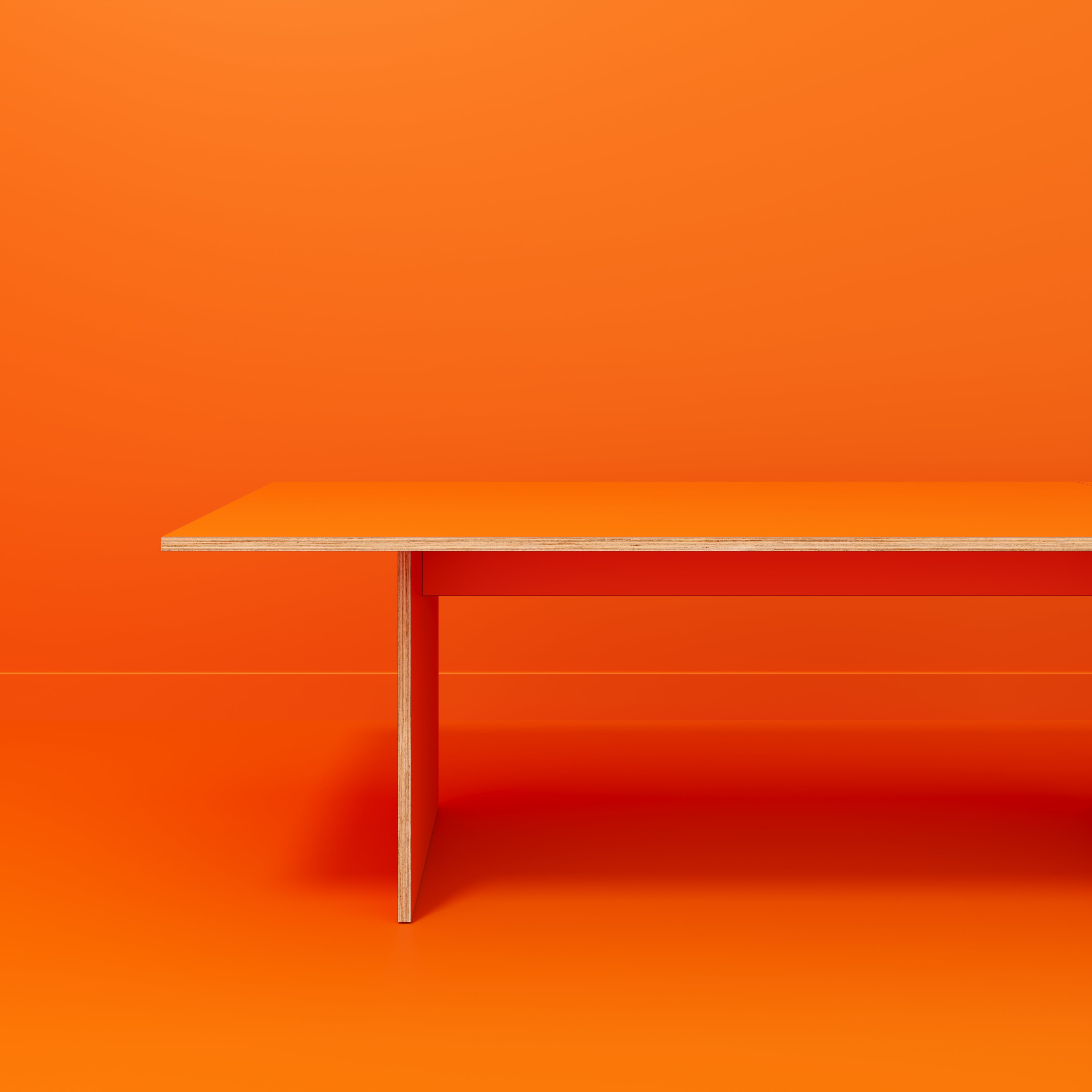 Platform Table - Formica Levante Orange - 4000(w) x 1000(d) x 750(h)