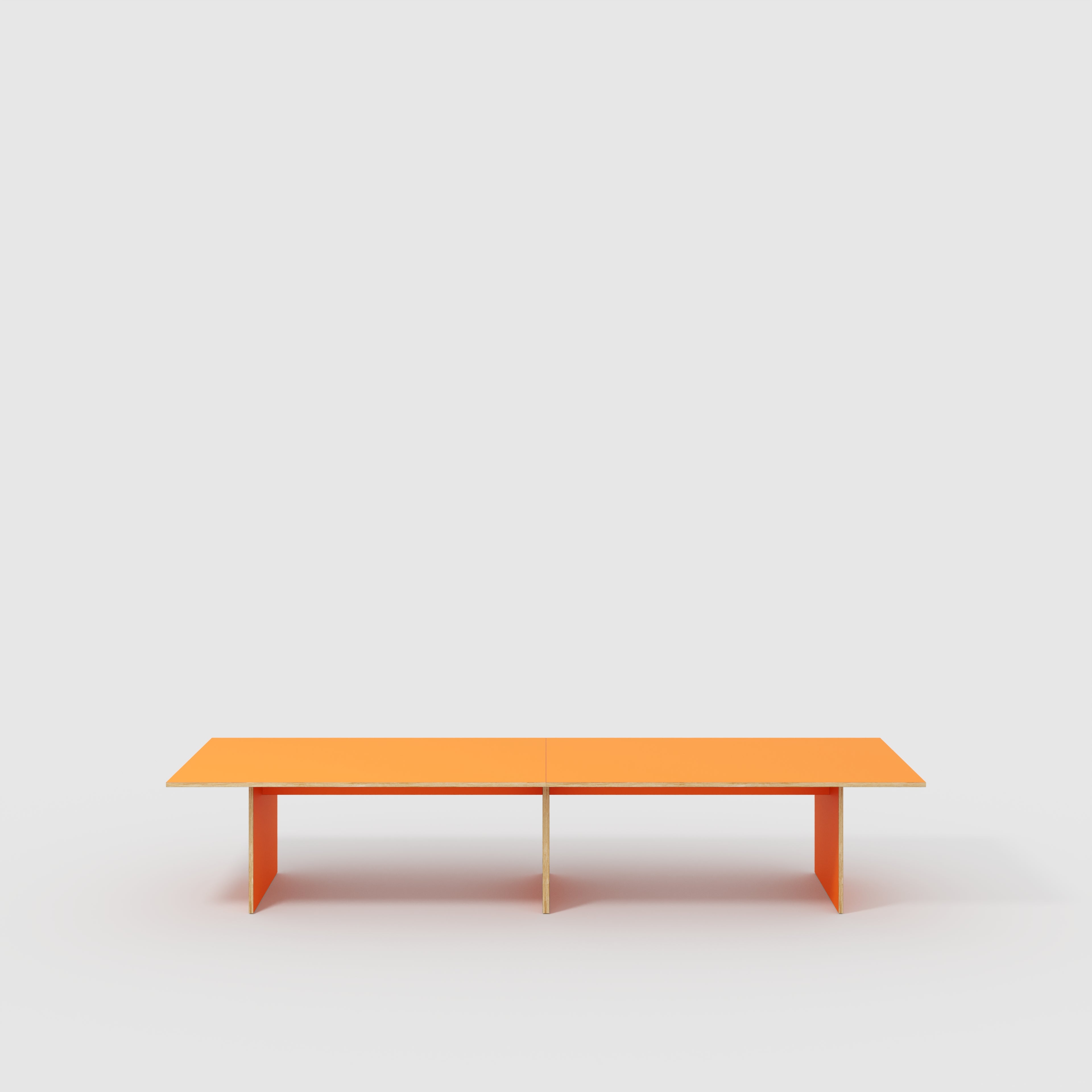 Platform Table - Formica Levante Orange - 4000(w) x 1000(d) x 750(h)