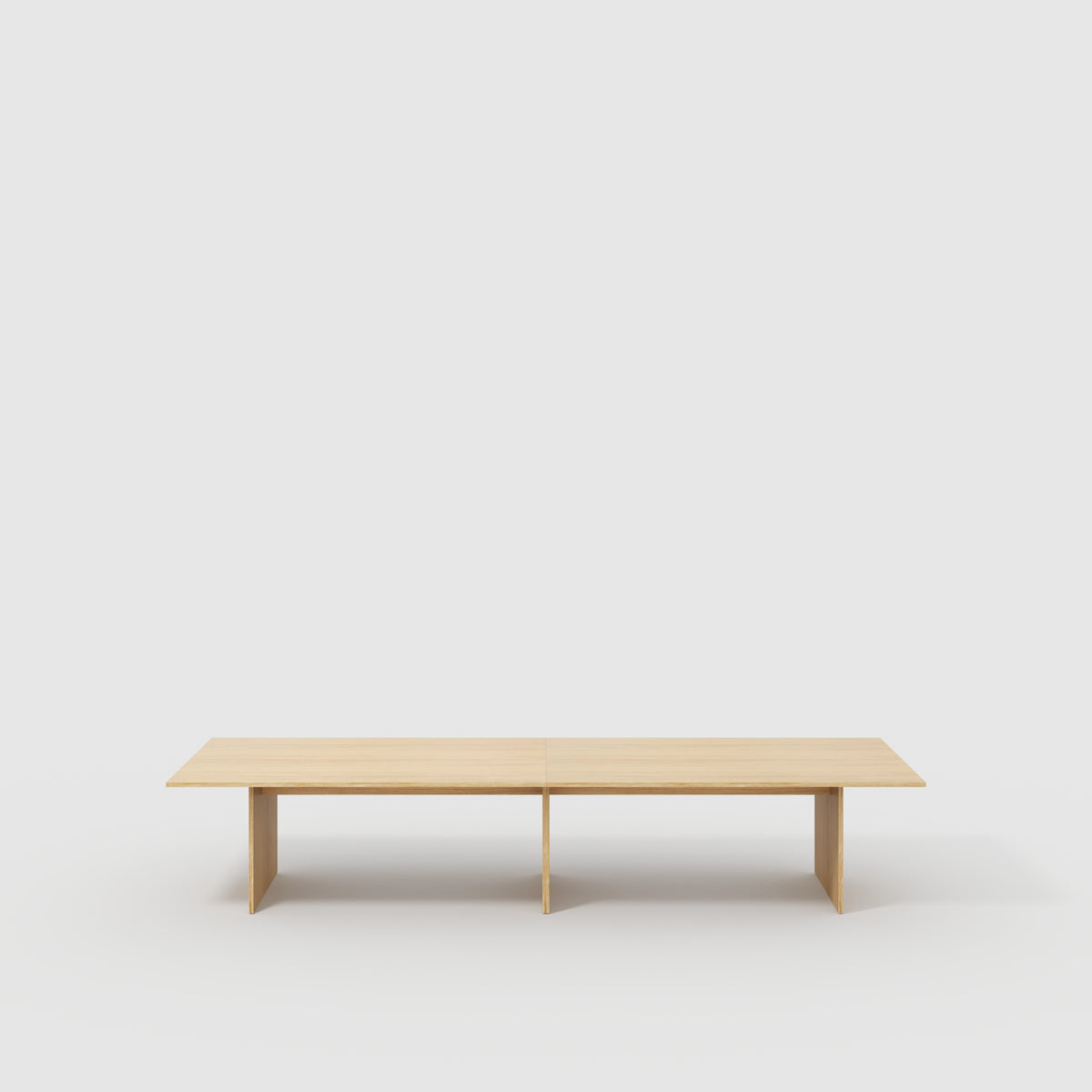 Plywood Platform Table - Plywood Oak - 4000(w) x 1000(d) x 750(h)