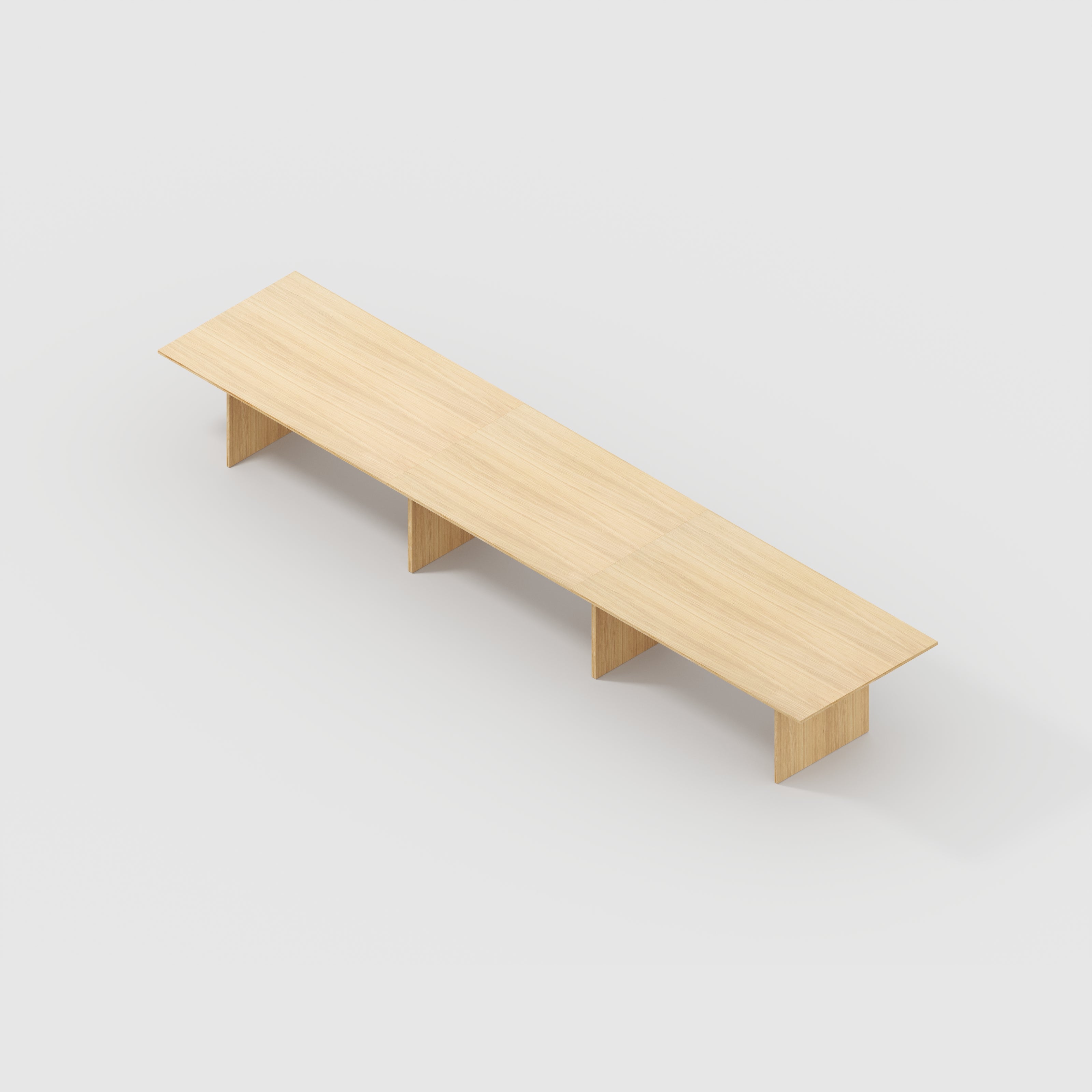 Plywood Platform Table - Plywood Oak - 5600(w) x 1000(d) x 750(h)