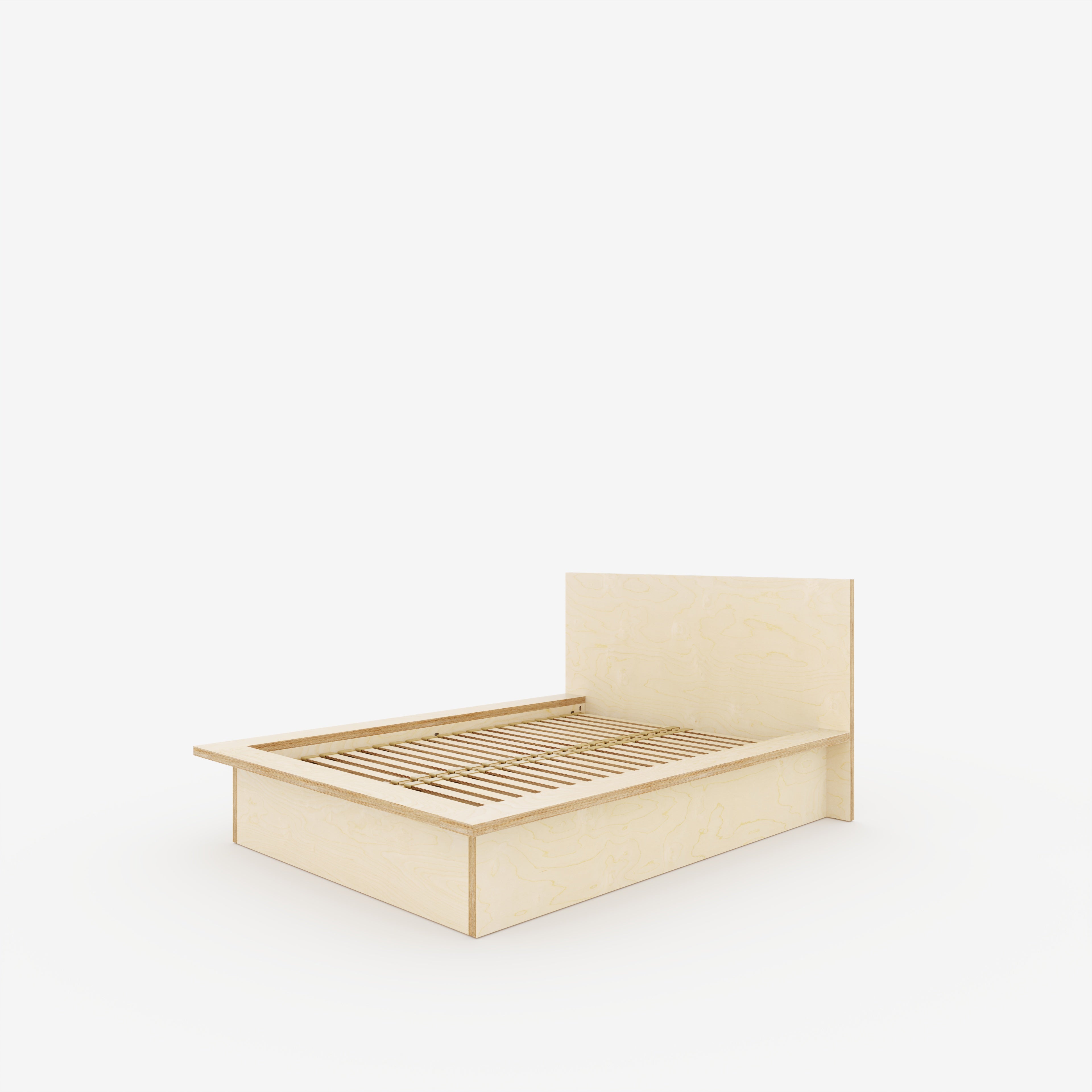 Plywood Platform Bed - Plywood Birch - European Double 1400(w) x 2000(d) High