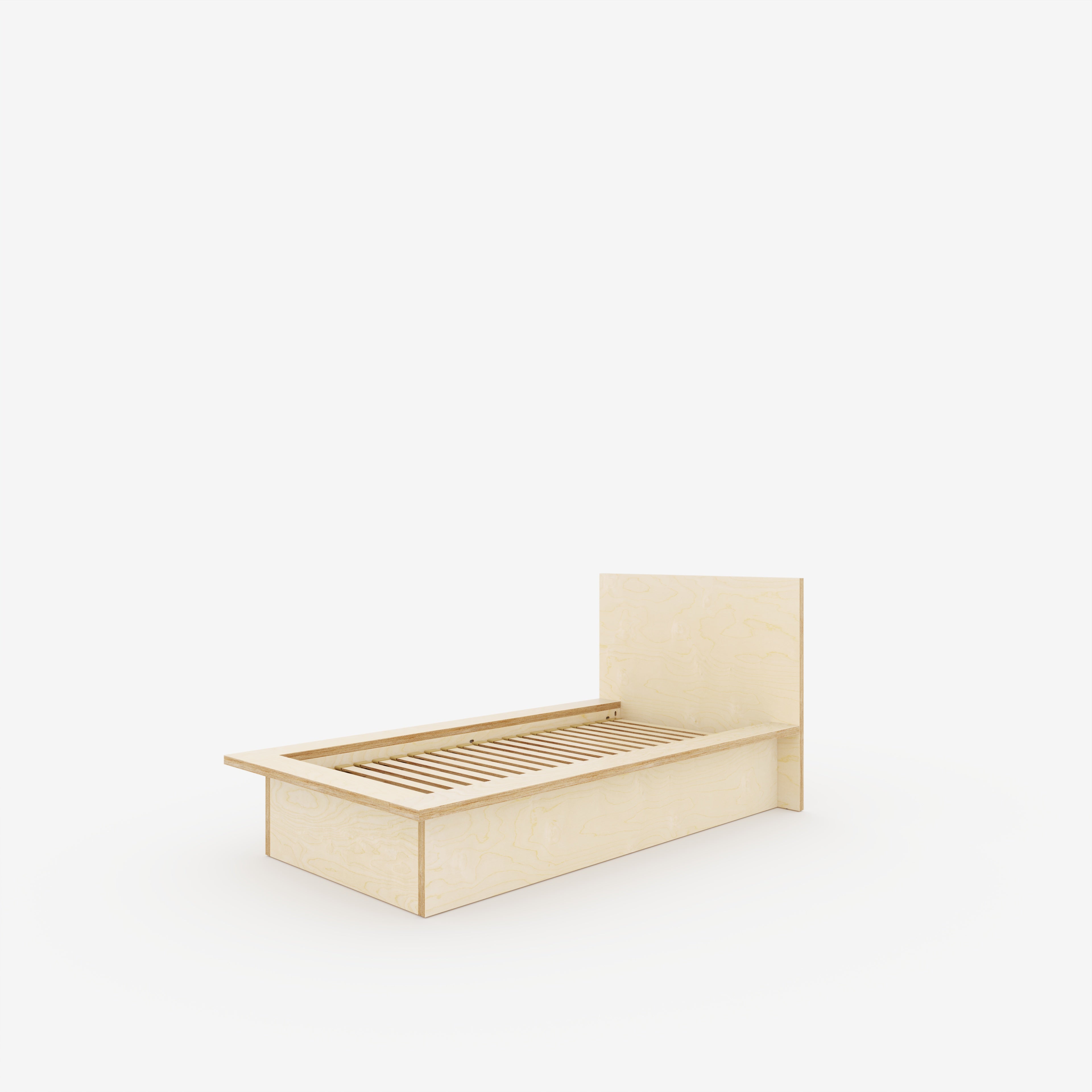 Plywood Platform Bed - Plywood Birch - European Single 900(w) x 2000(d) High