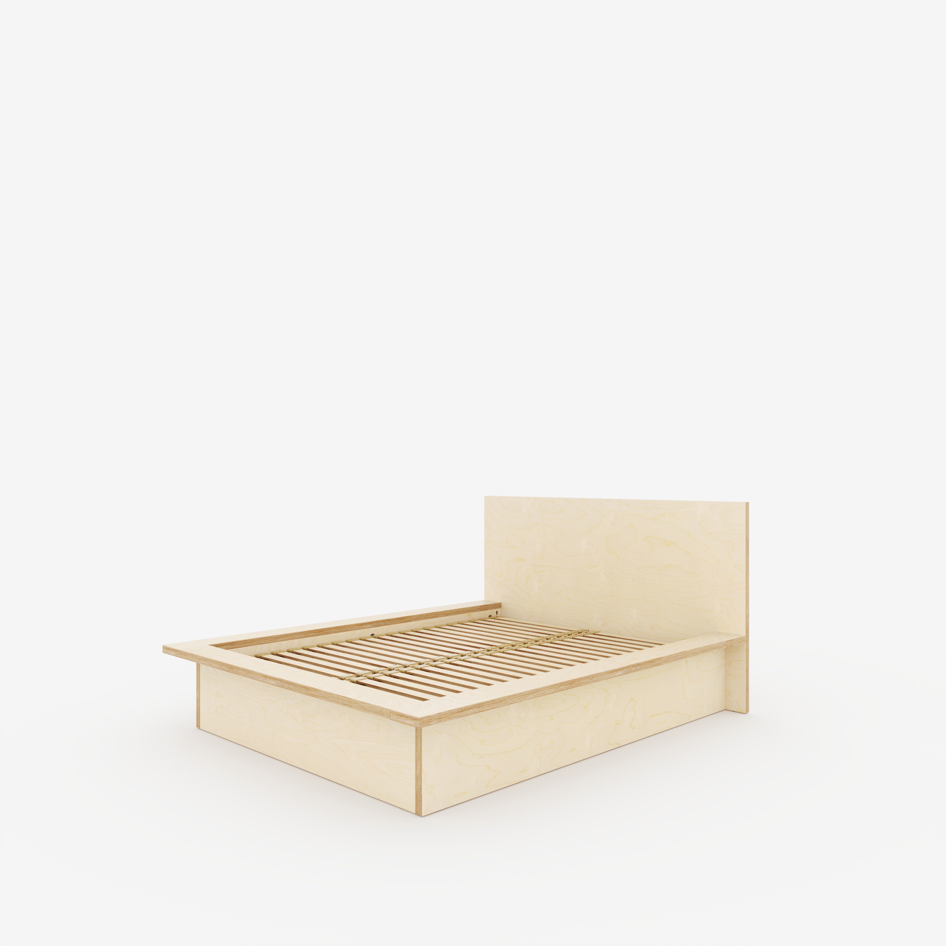 Plywood Platform Bed - Plywood Birch - Standard King 1500(w) x 2000(d) High