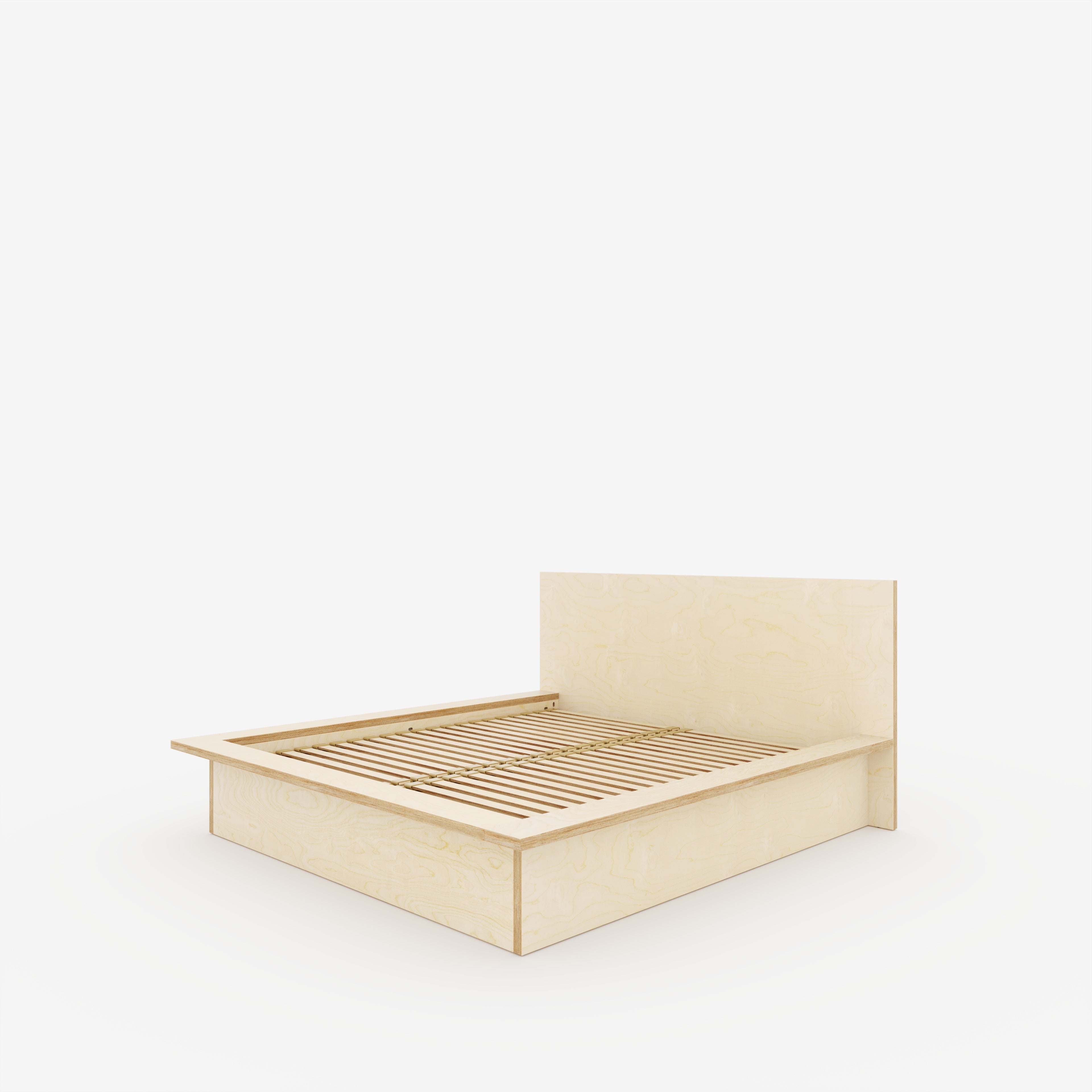Plywood Platform Bed - Plywood Birch - Standard Super King 1800(w) x 2000(d) High