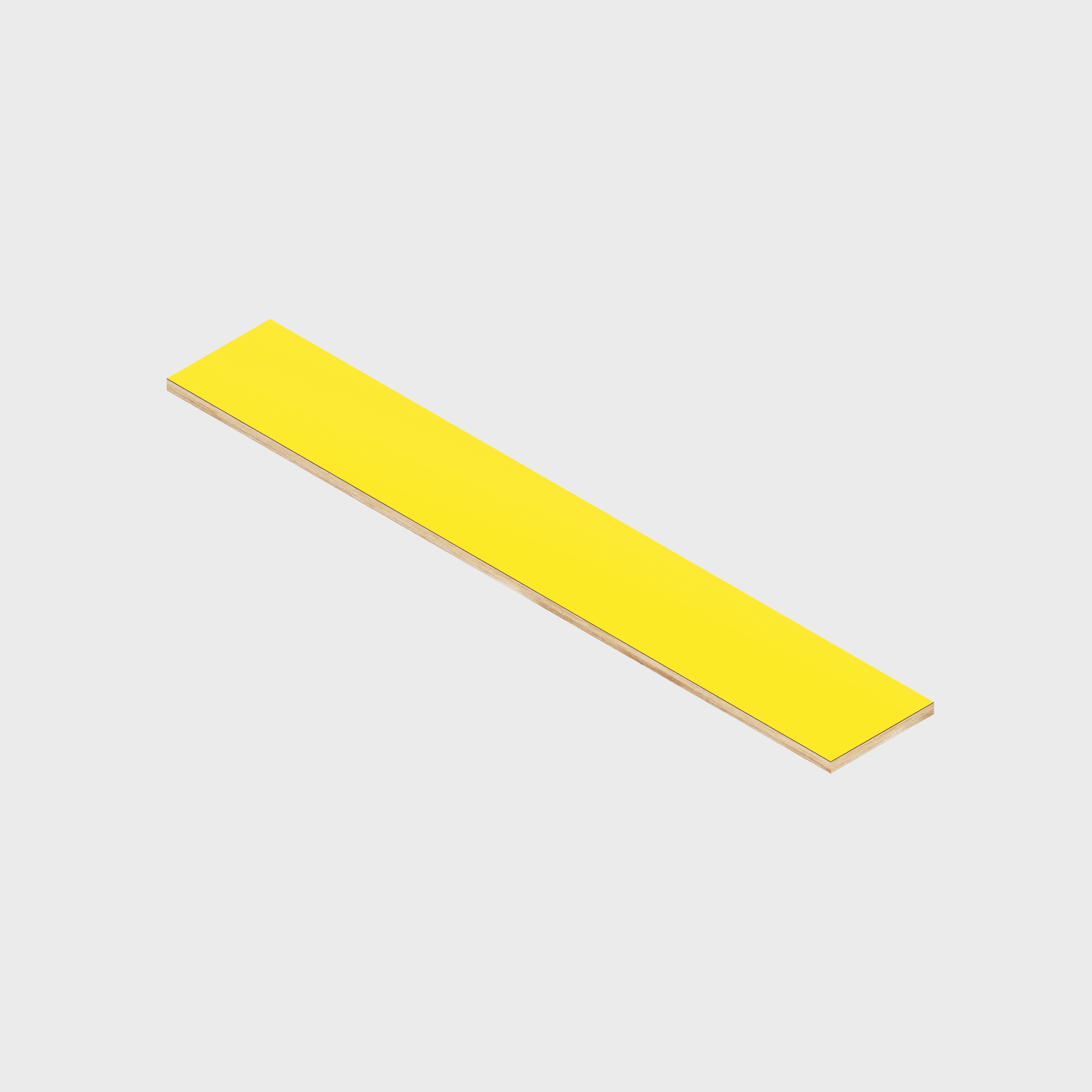 Plywood Shelf - Formica Chrome Yellow - 1600(w) x 250(d) - 24mm