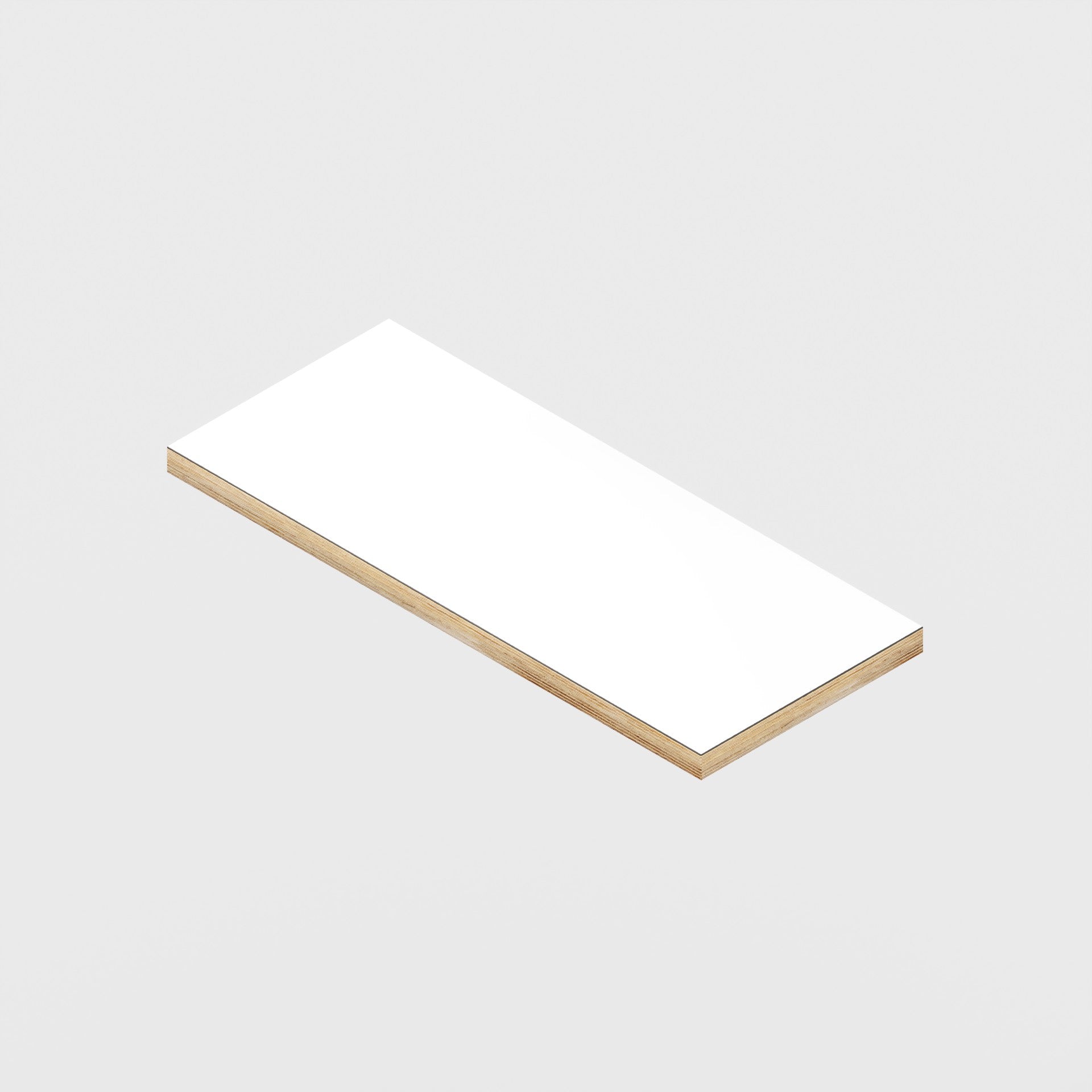 Plywood Shelf - Formica White - 600(w) x 250(d) - 24mm
