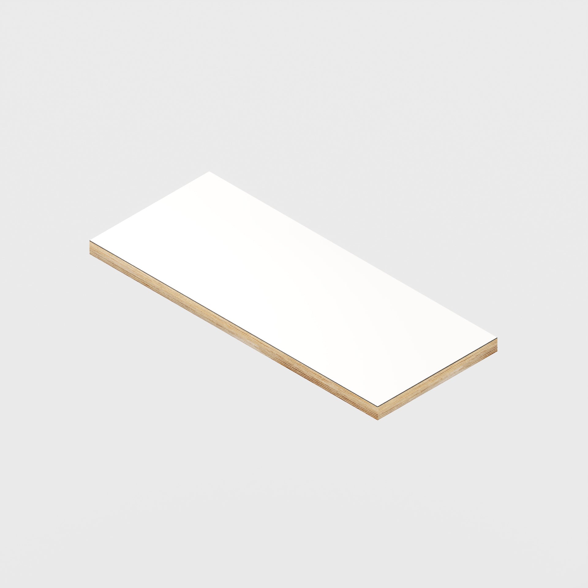 Plywood Shelf - Formica Soft White - 600(w) x 250(d) - 24mm