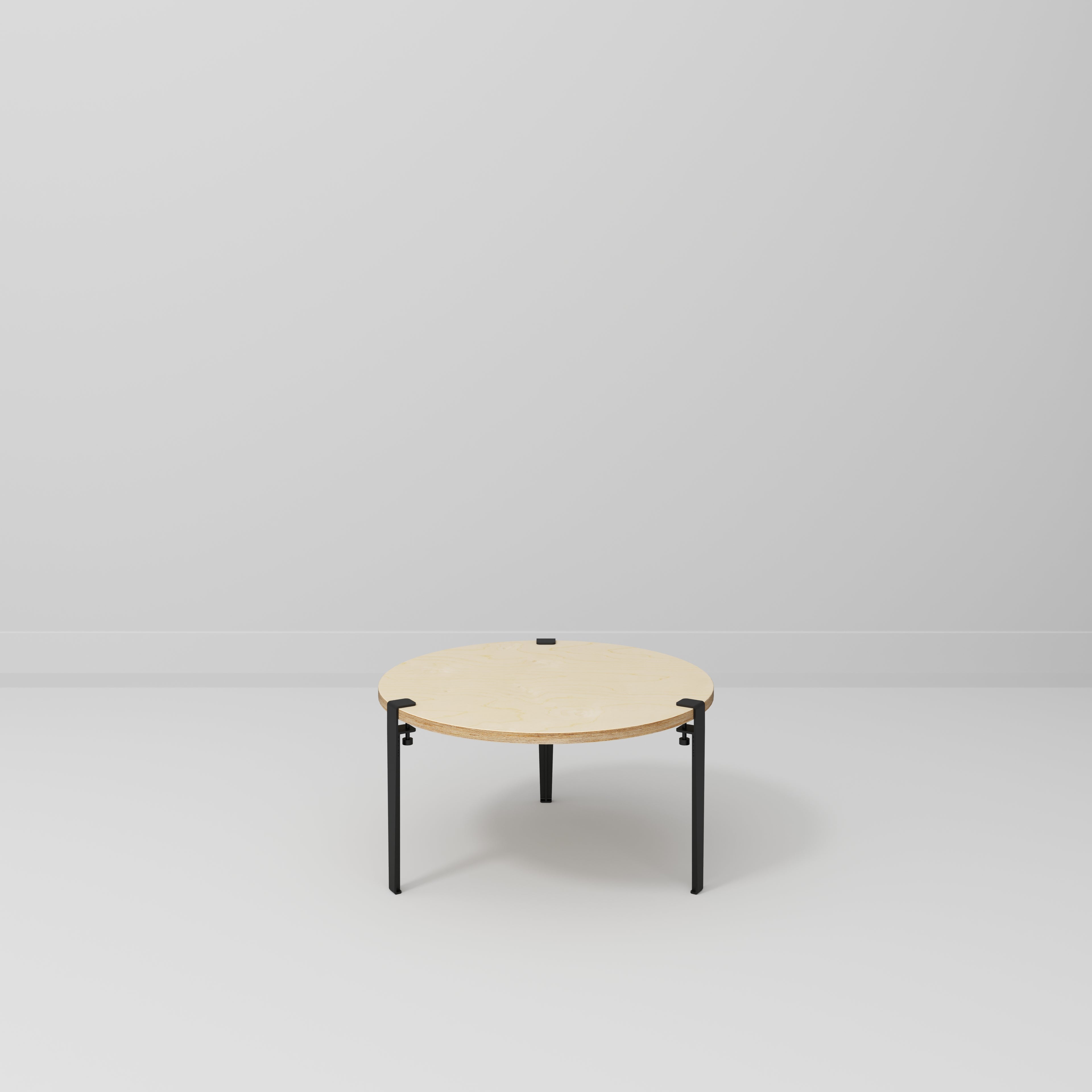 Custom Plywood Round Coffee Table with Tiptoe Legs
