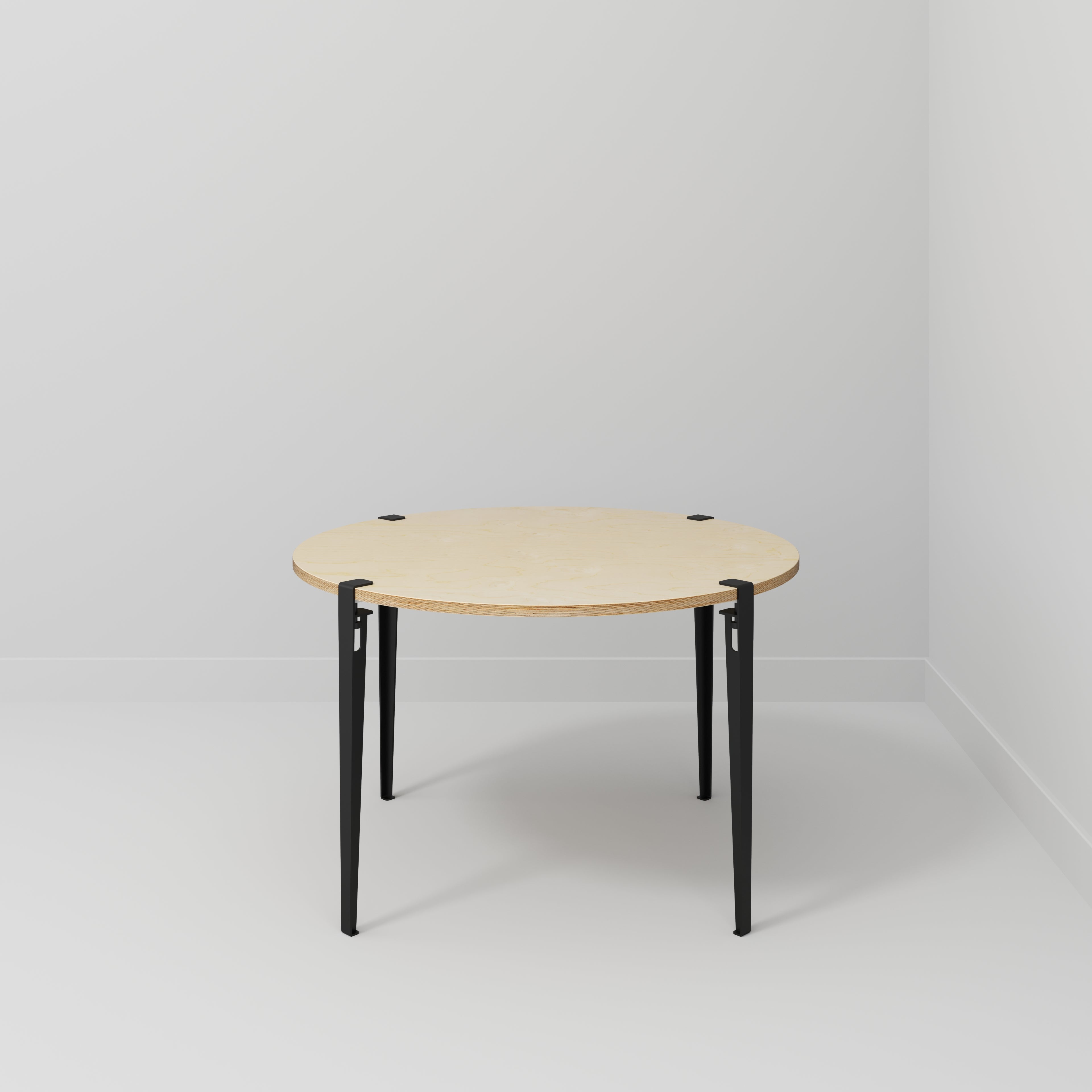 Custom Plywood Round Table with Tiptoe Legs