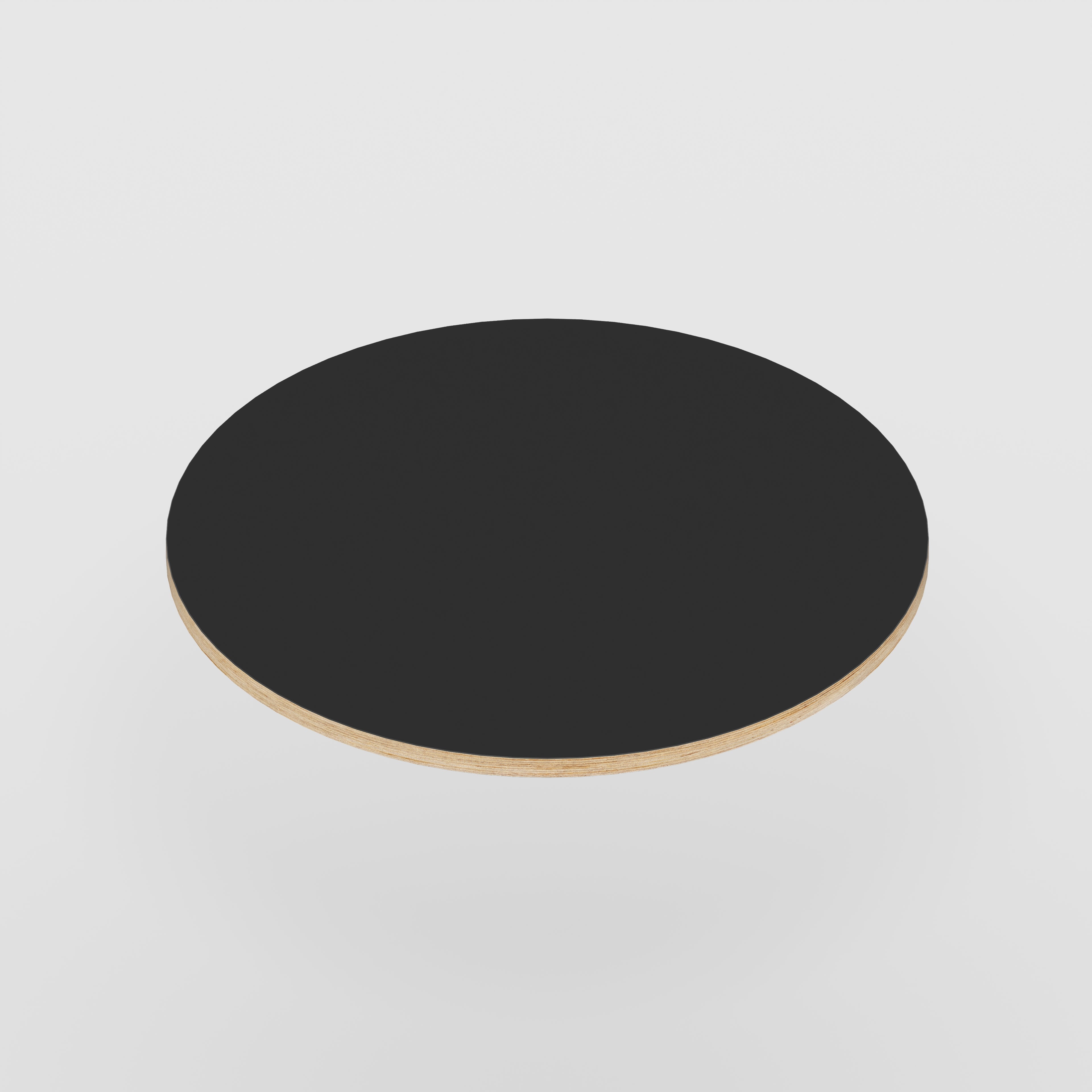 Plywood Round Tabletop - Formica Diamond Black - 800(dia) - 18mm