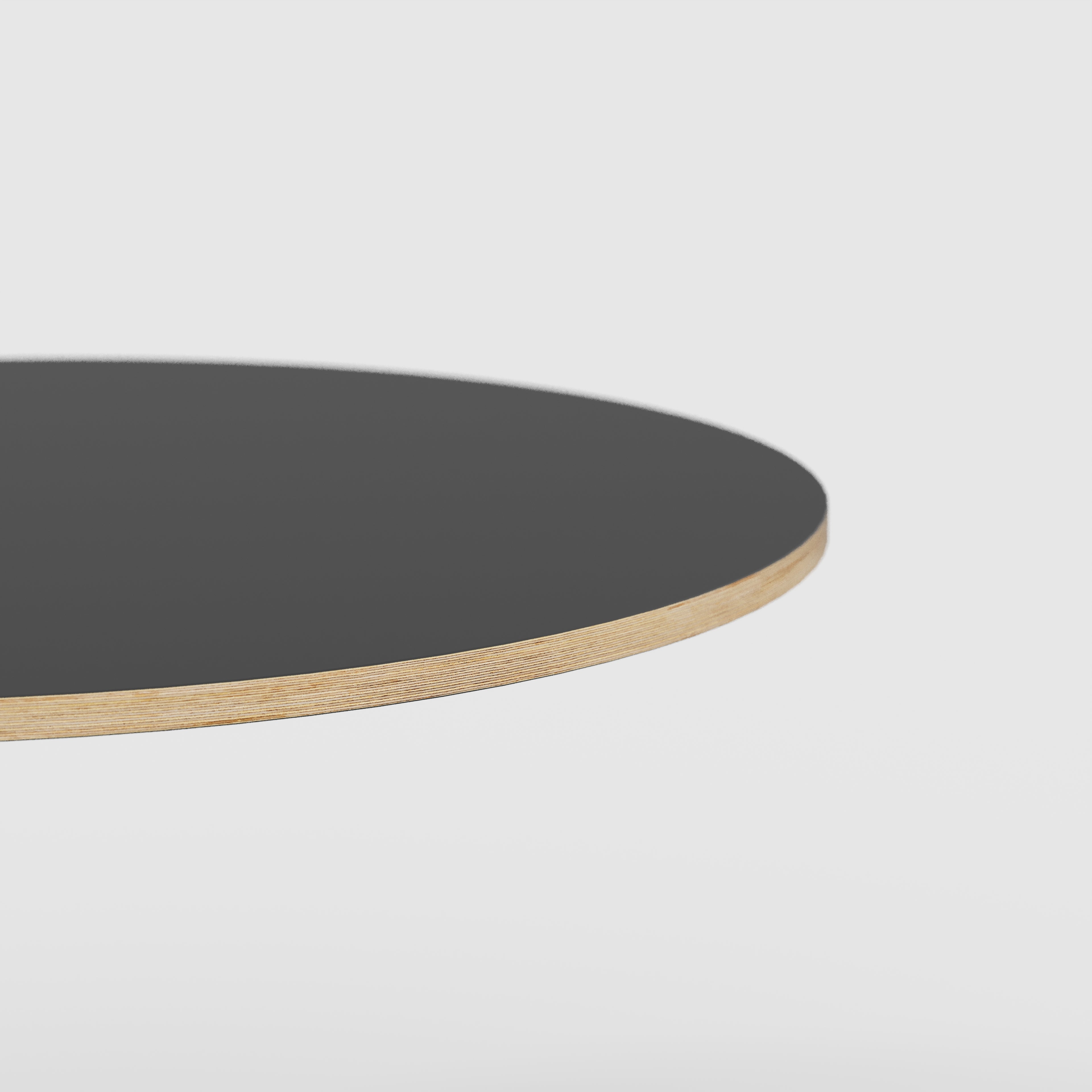 Plywood Round Tabletop - Formica Diamond Black - 800(dia)