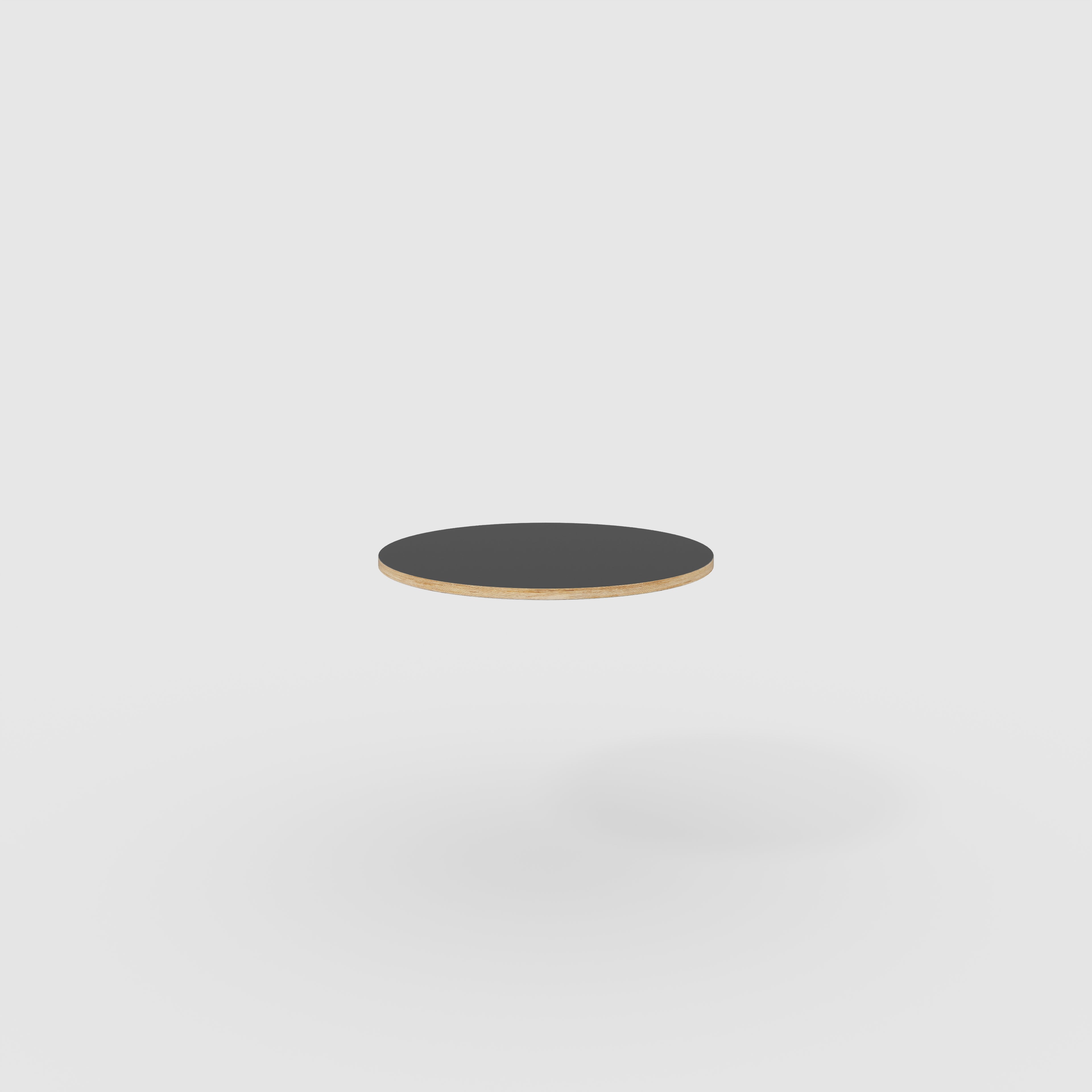 Plywood Round Tabletop - Formica Diamond Black - 800(dia)