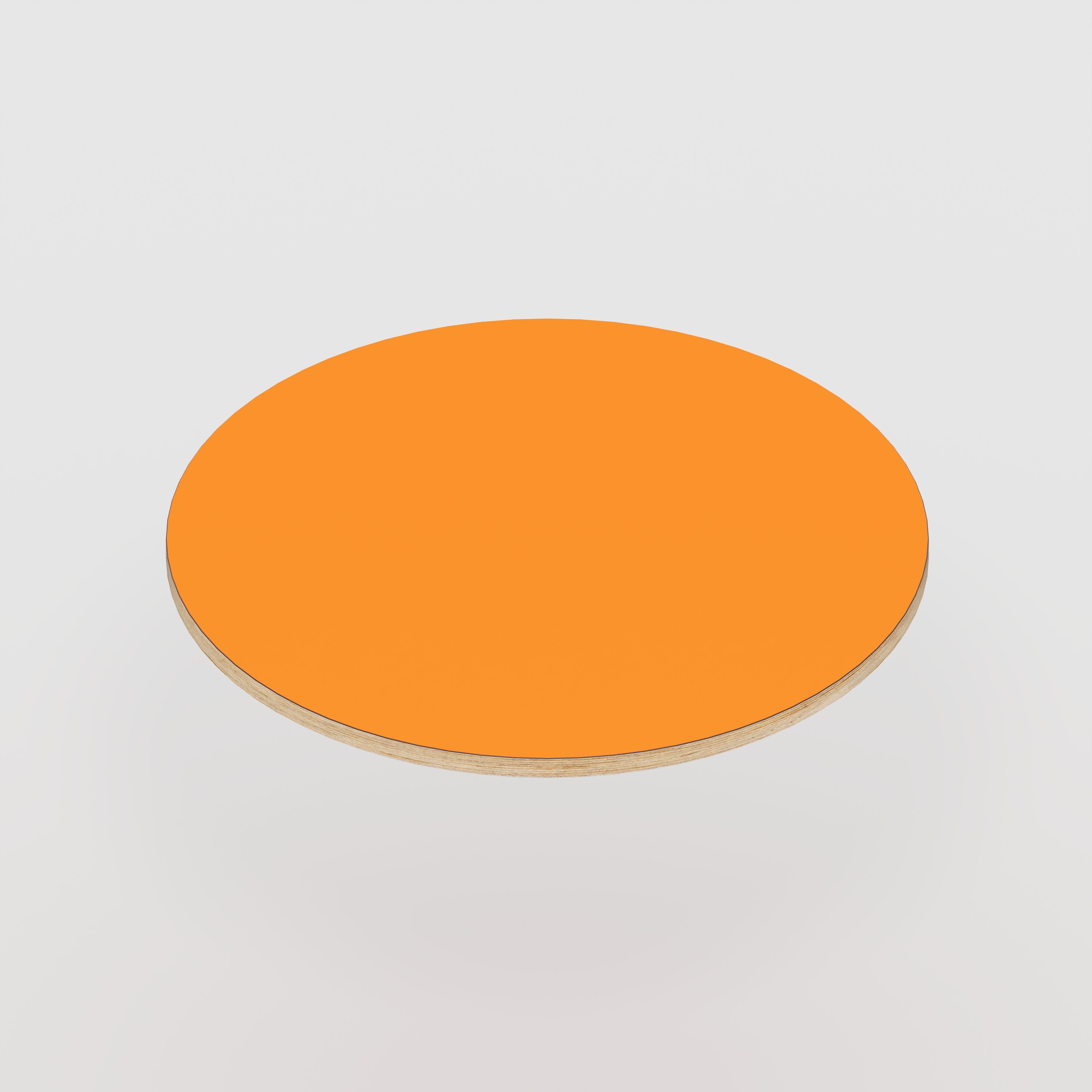 Plywood Round Tabletop - Formica Levante Orange - 800(dia)