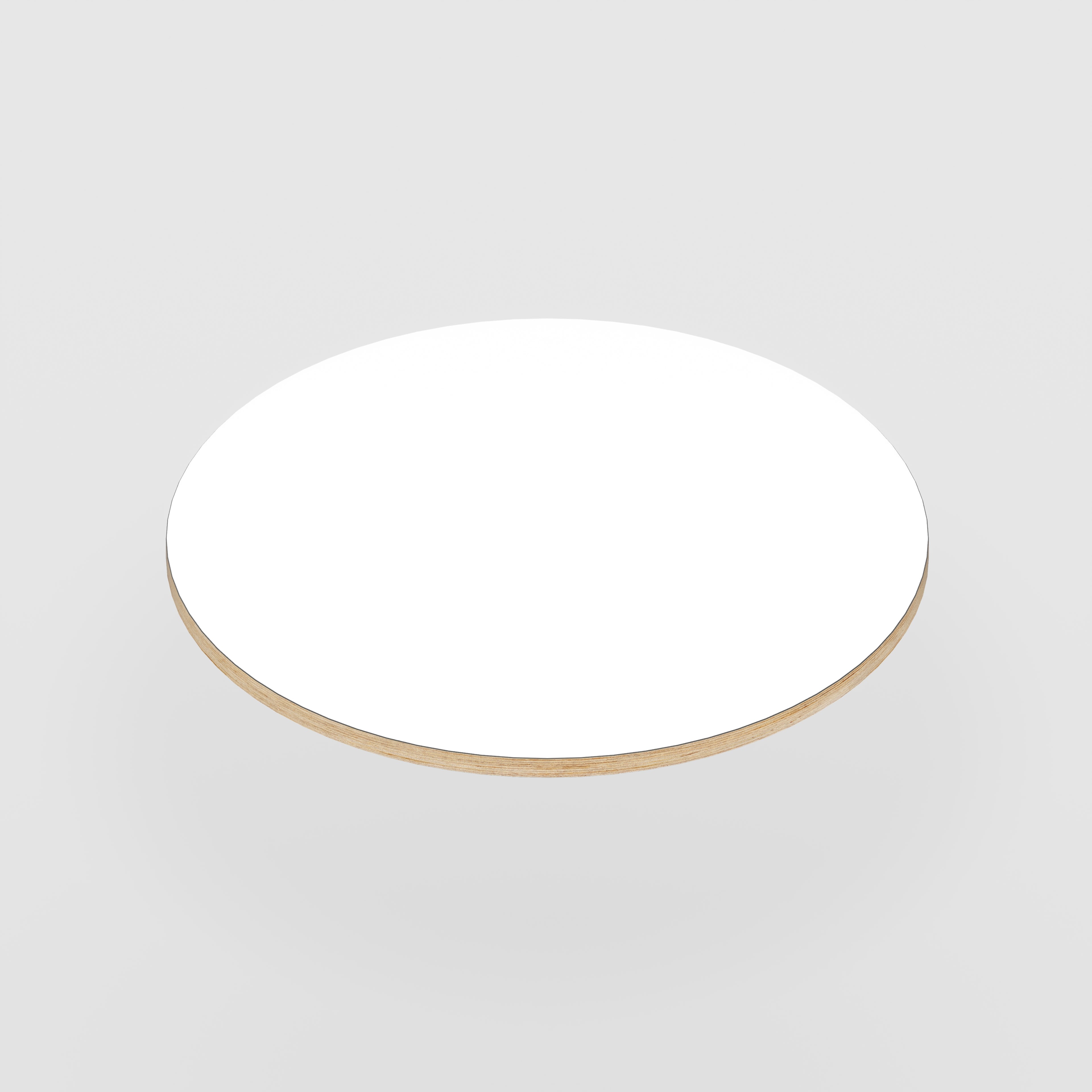 Plywood Round Tabletop - Formica White - 800(dia) - 24mm