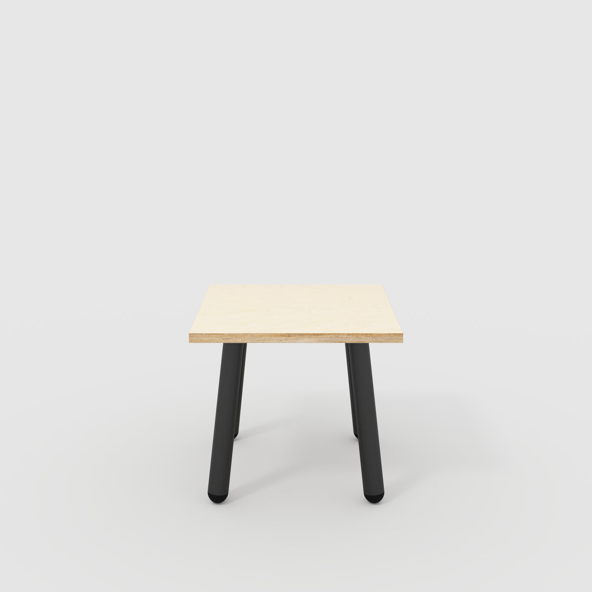 Plywood Side Table with Round Single Pin Legs - Plywood Birch - 500(w)