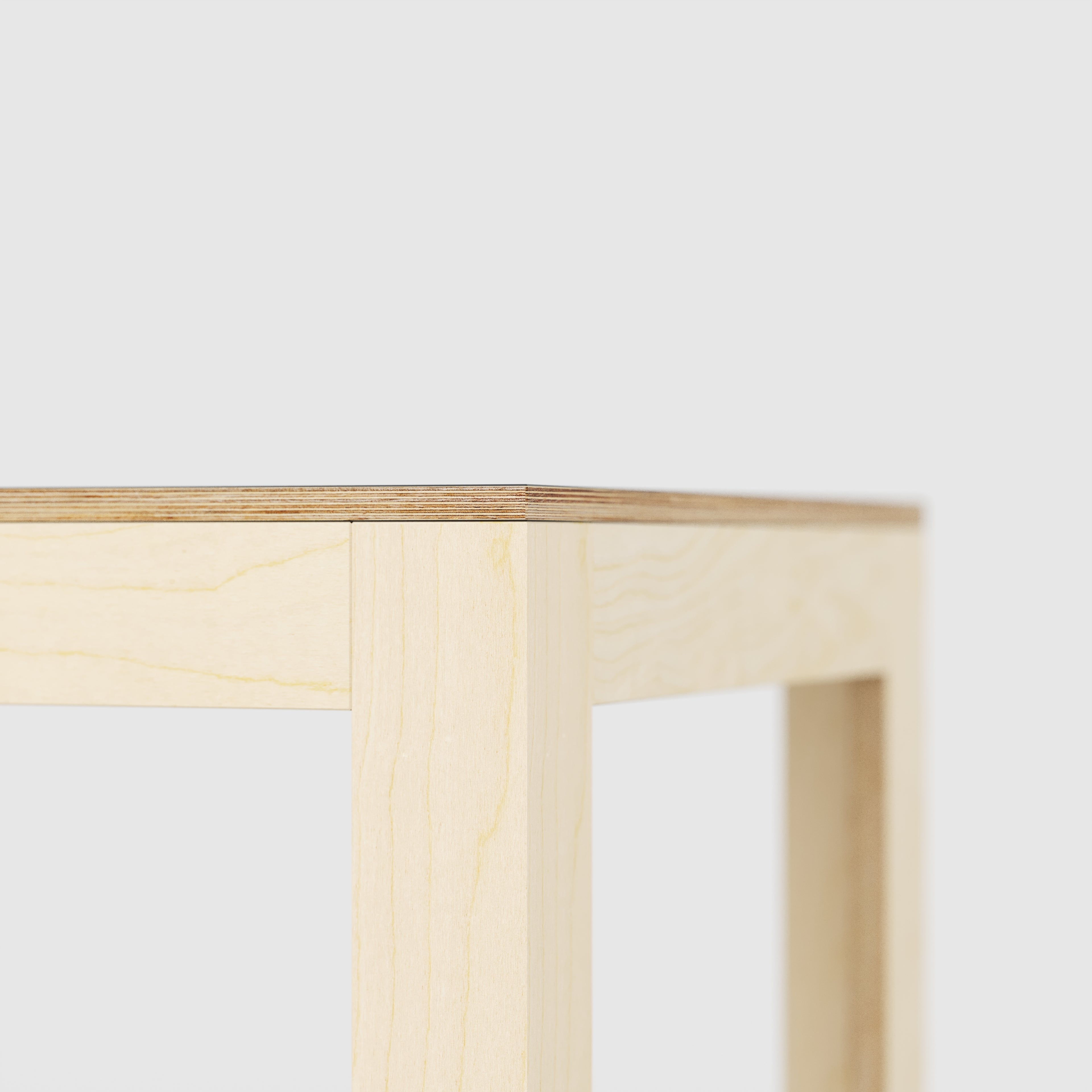 Side Table with Solid Frame - Plywood Birch - 500(w) x 500(d) x 450(h)