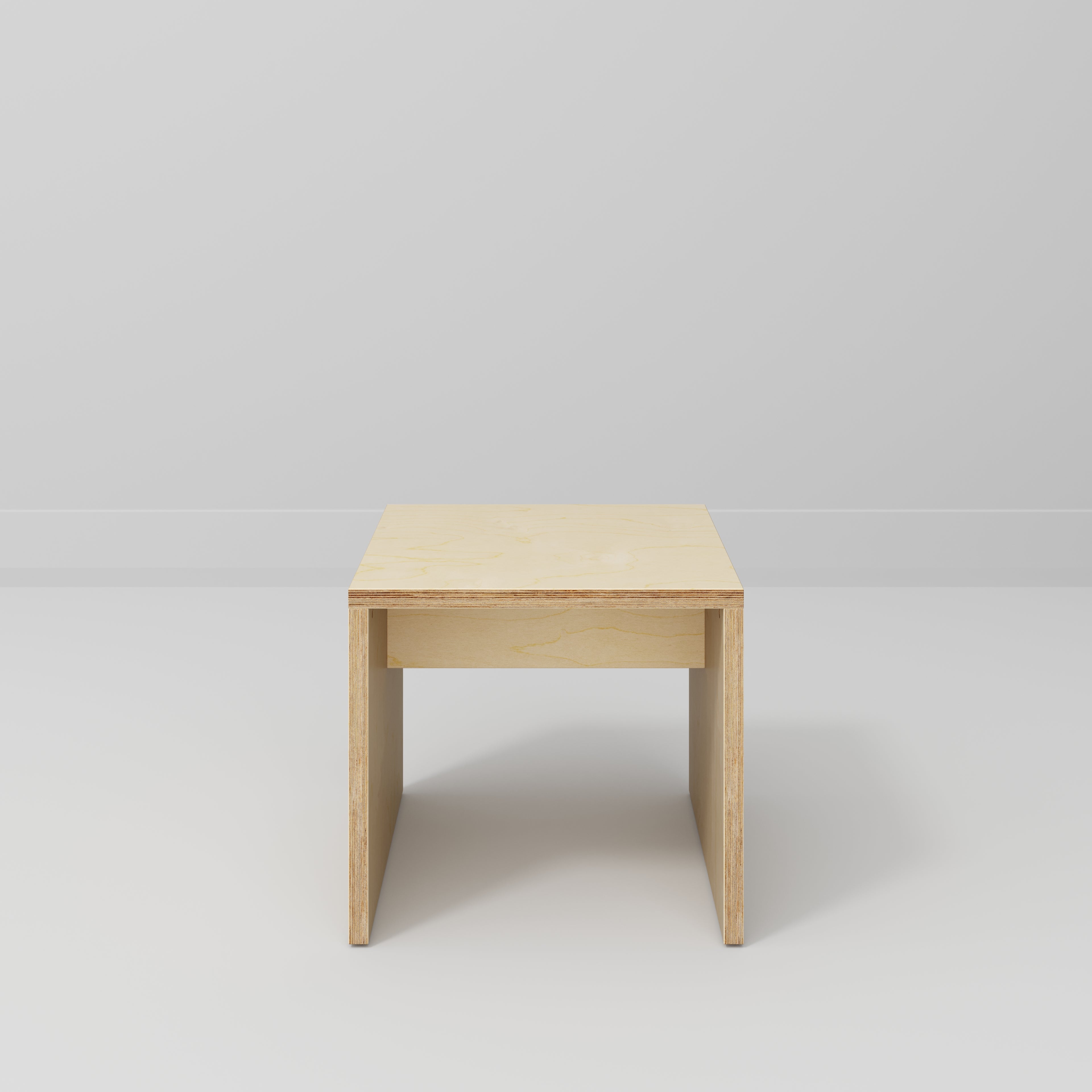 Side Table with Solid Sides - Plywood Birch - 500(w) x 500(d) x 450(h)