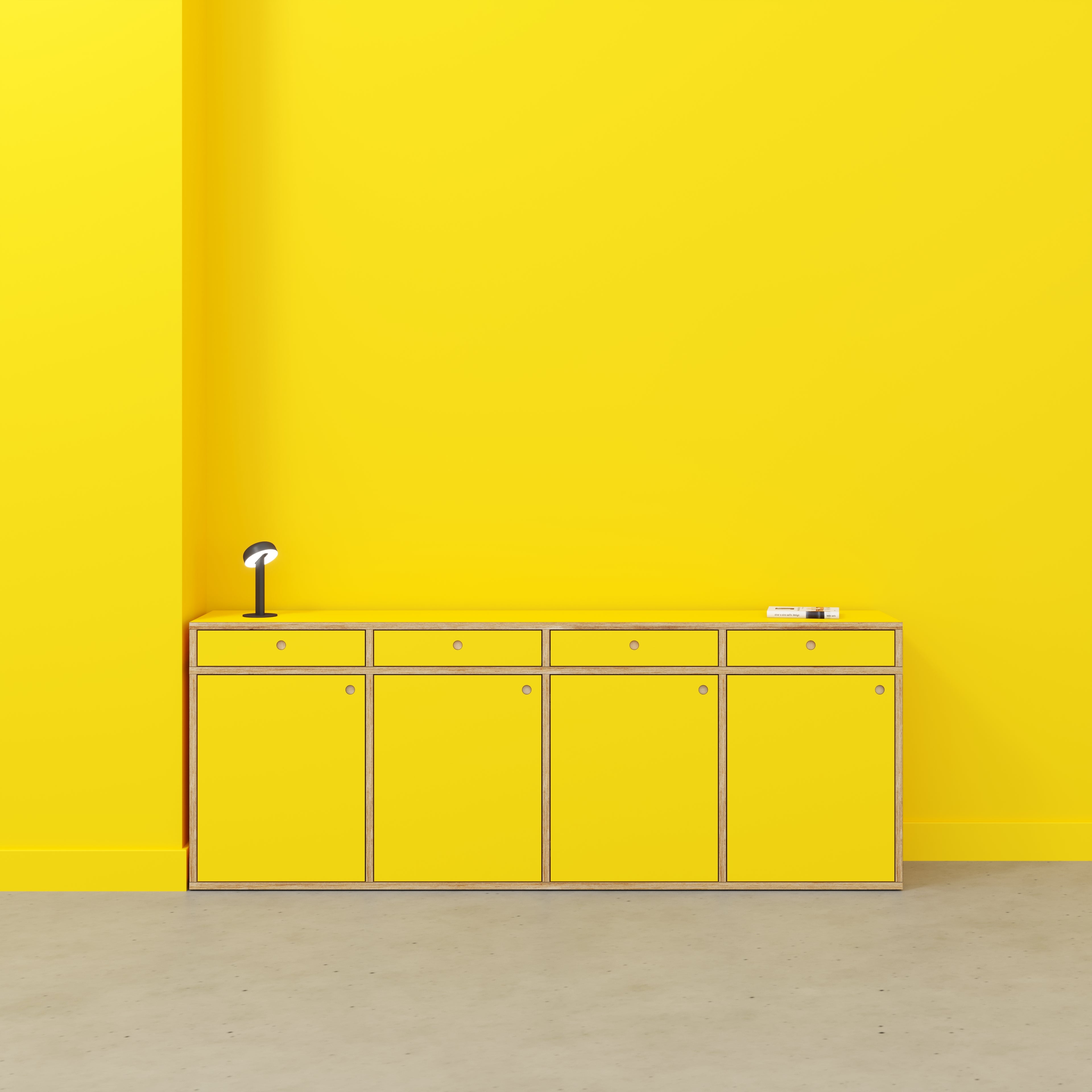 Sideboard - Type 1 - Formica Chrome Yellow - 2400(w) x 400(d) x 900(h)