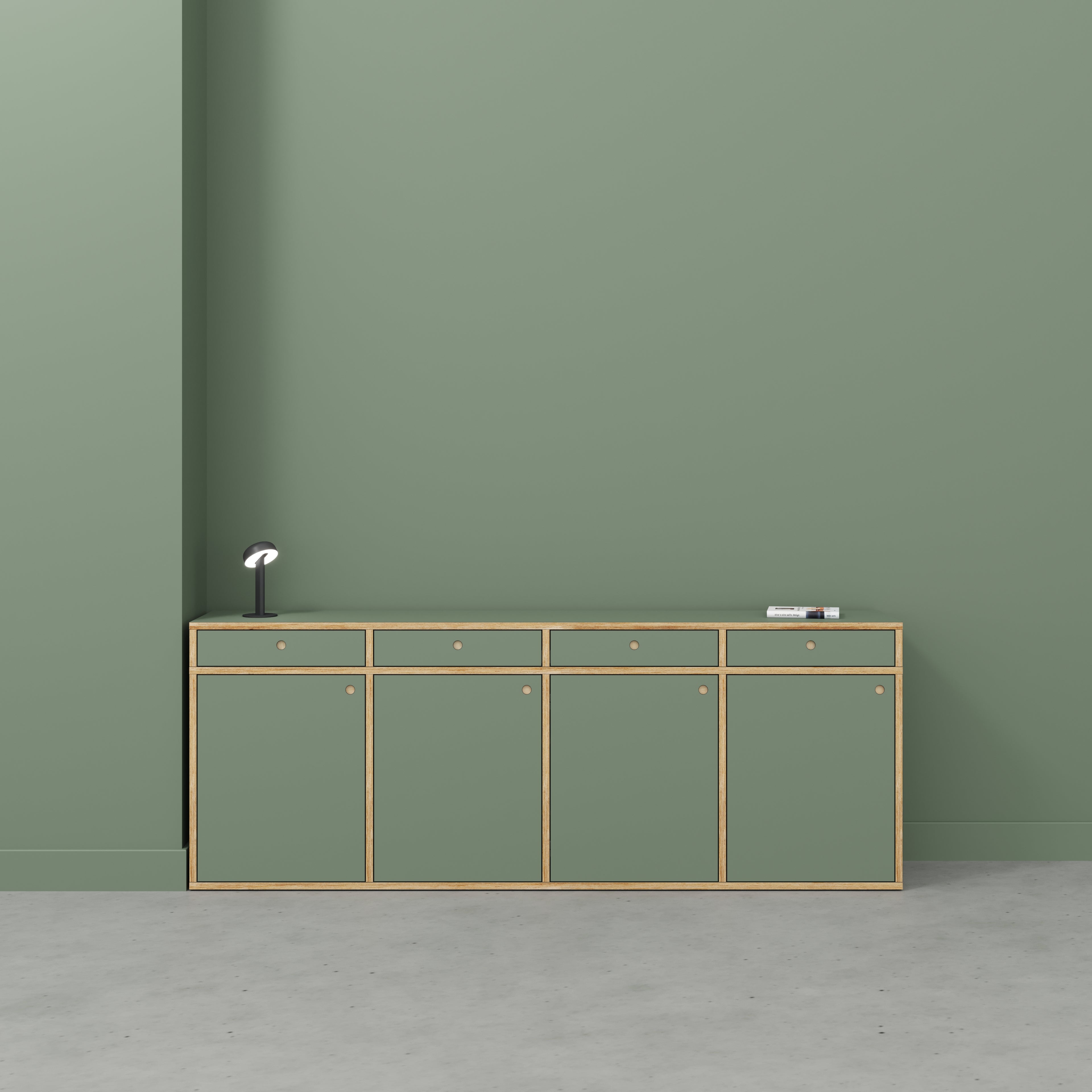 Sideboard - Type 1 - Formica Green Slate - 2400(w) x 400(d) x 900(h)
