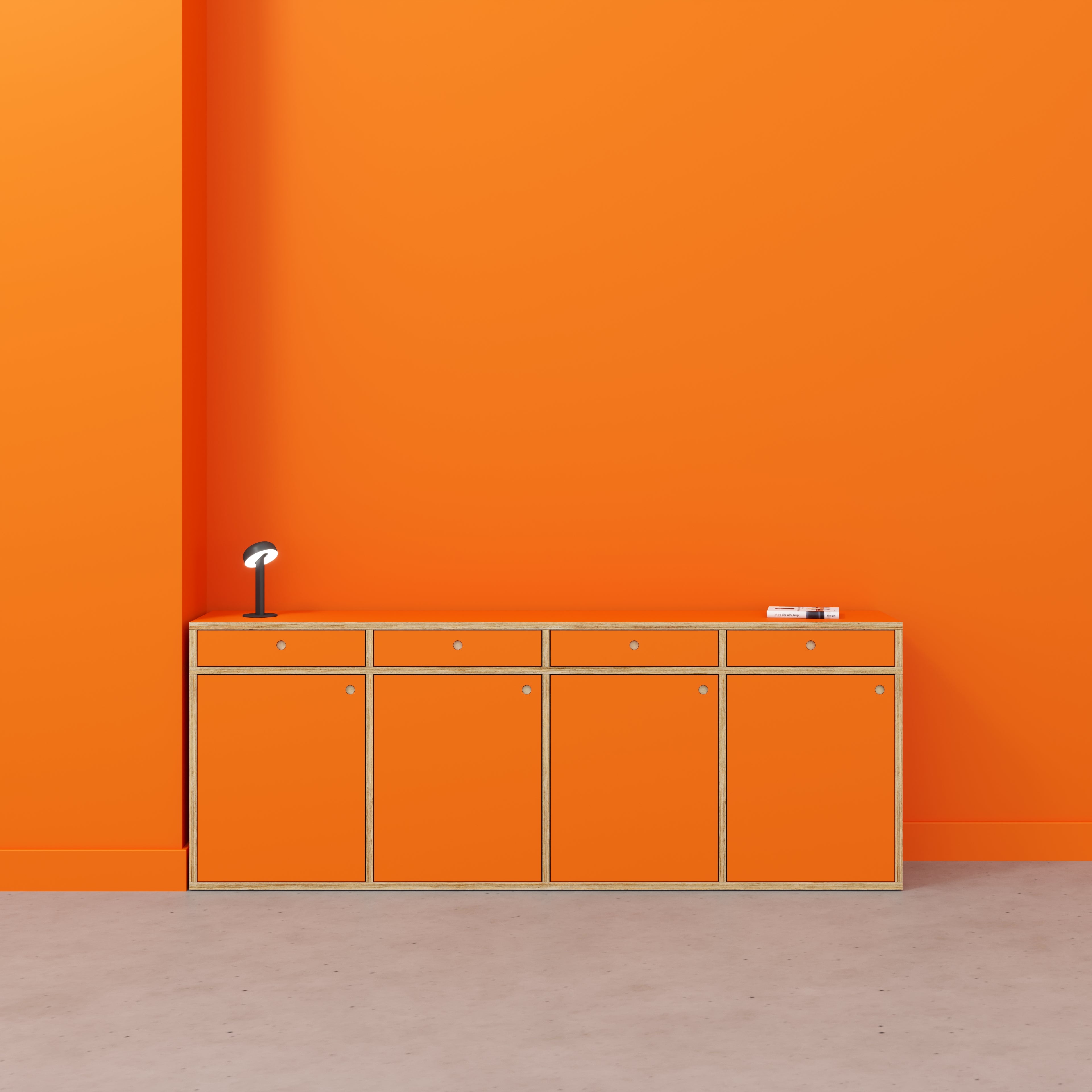 Sideboard - Type 1 - Formica Levante Orange - 2400(w) x 400(d) x 900(h)