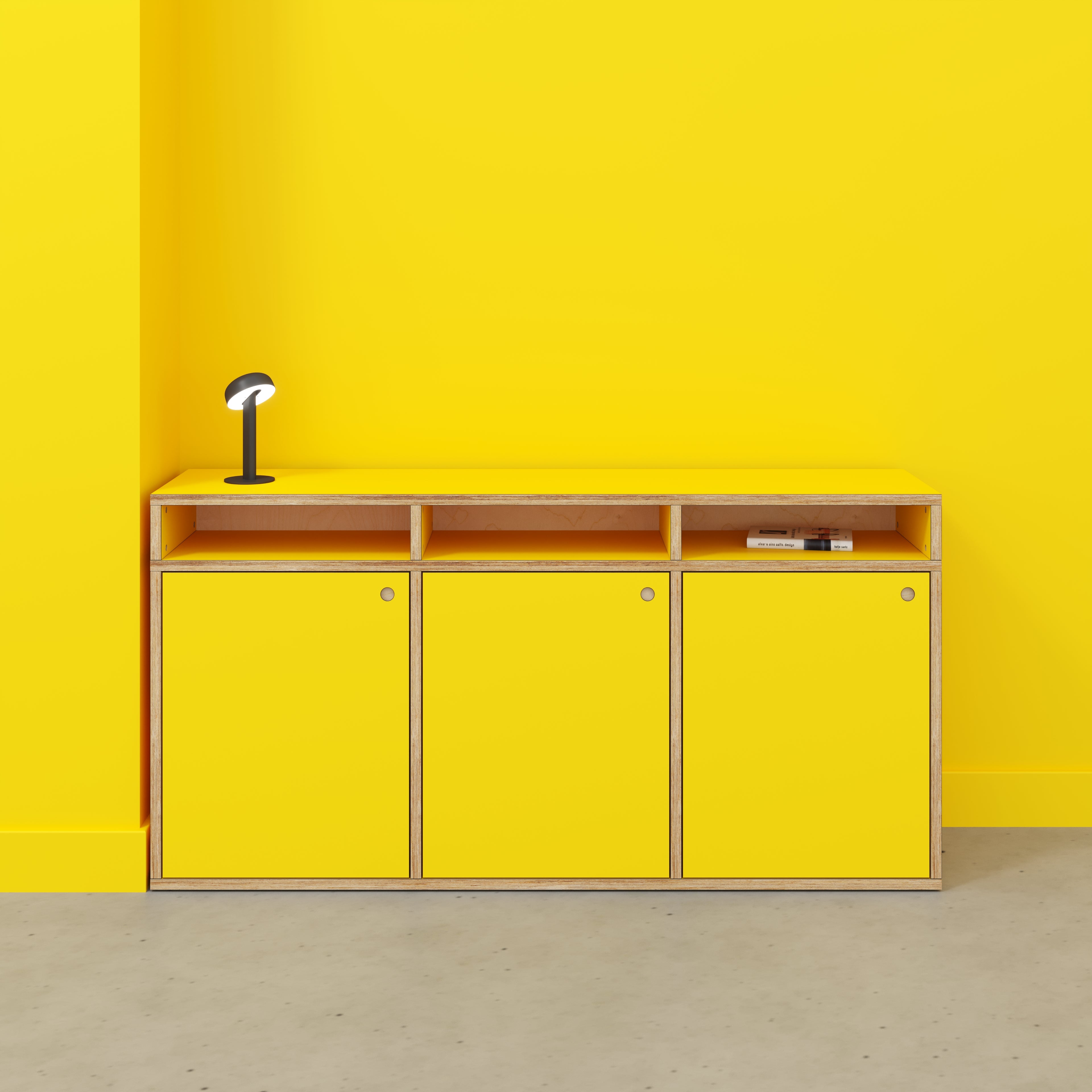 Sideboard - Type 2 - Formica Chrome Yellow - 1800(w) x 400(d) x 900(h)