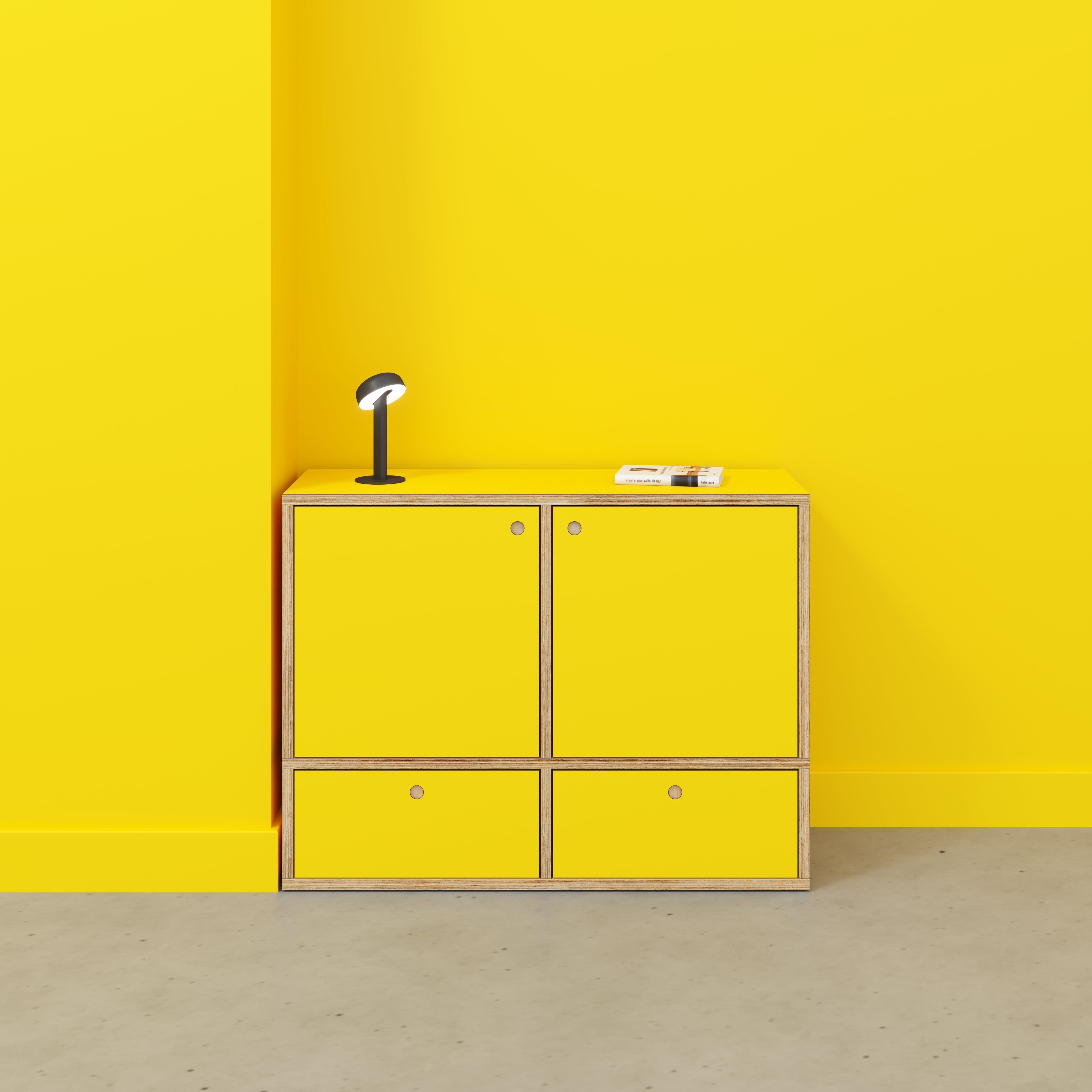 Sideboard - Type 3 - Formica Chrome Yellow - 1200(w) x 400(d) x 900(h)