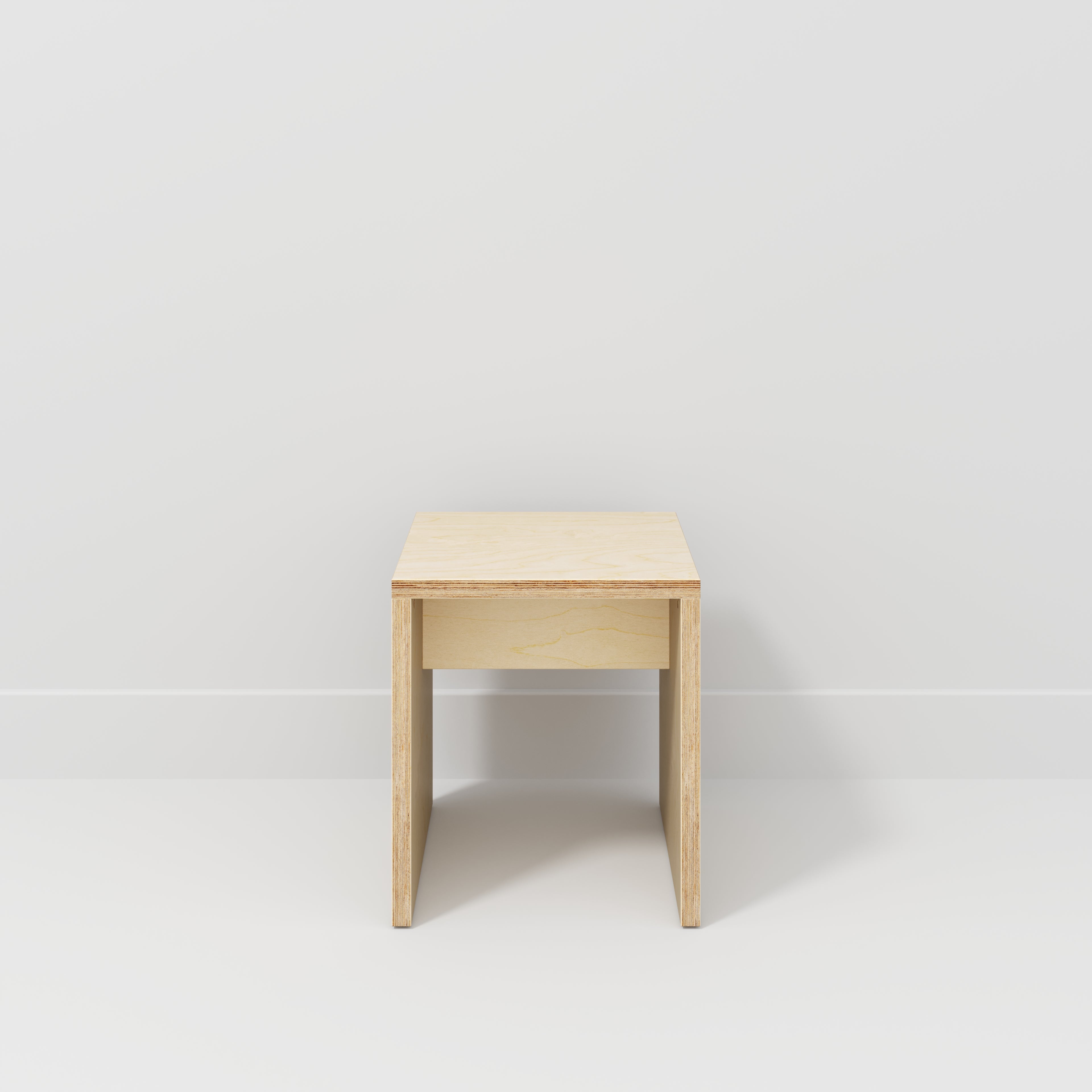 Stool with Solid Sides - Plywood Birch - 400(w) x 400(d) x 450(h)