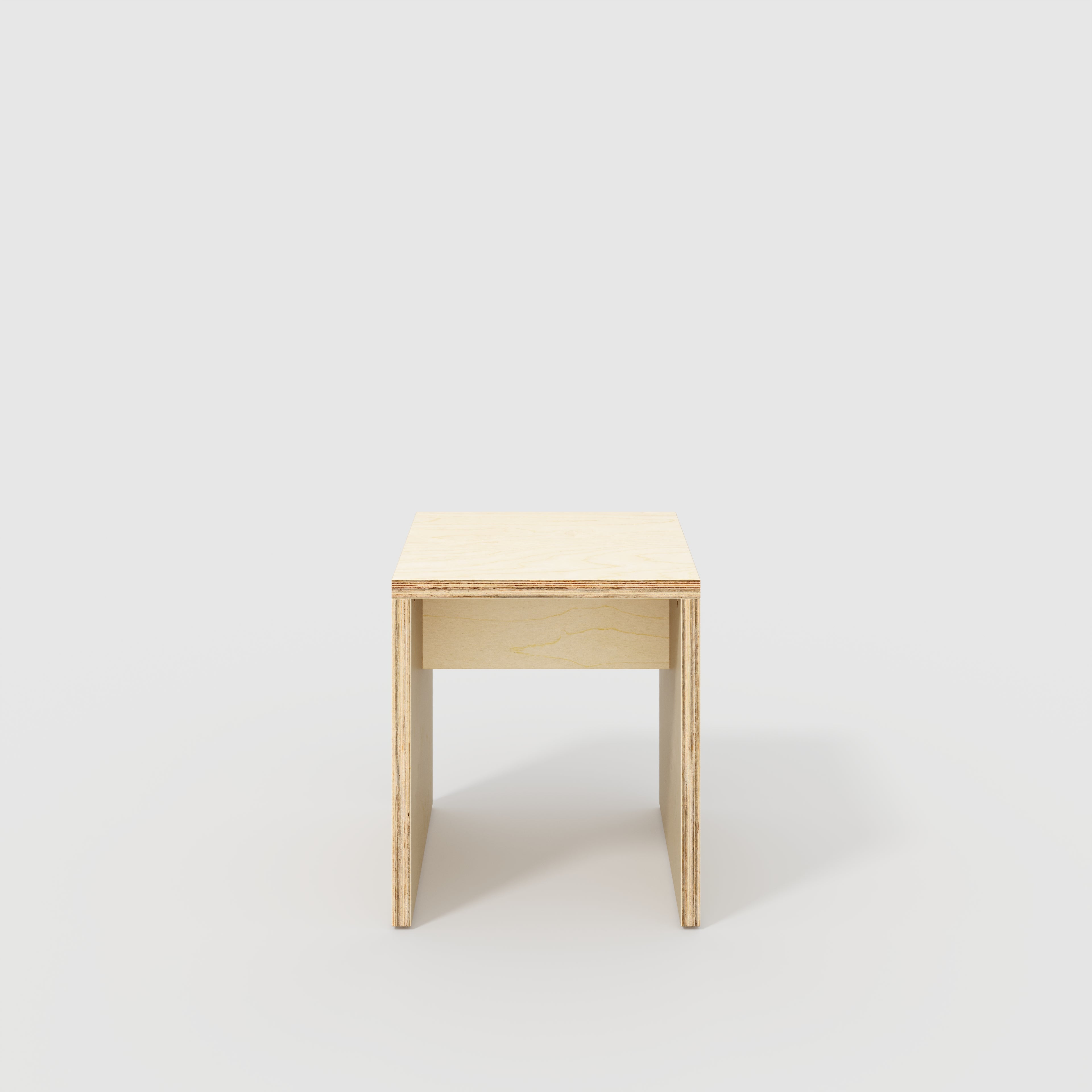 Stool with Solid Sides - Plywood Birch - 400(w) x 400(d) x 450(h)