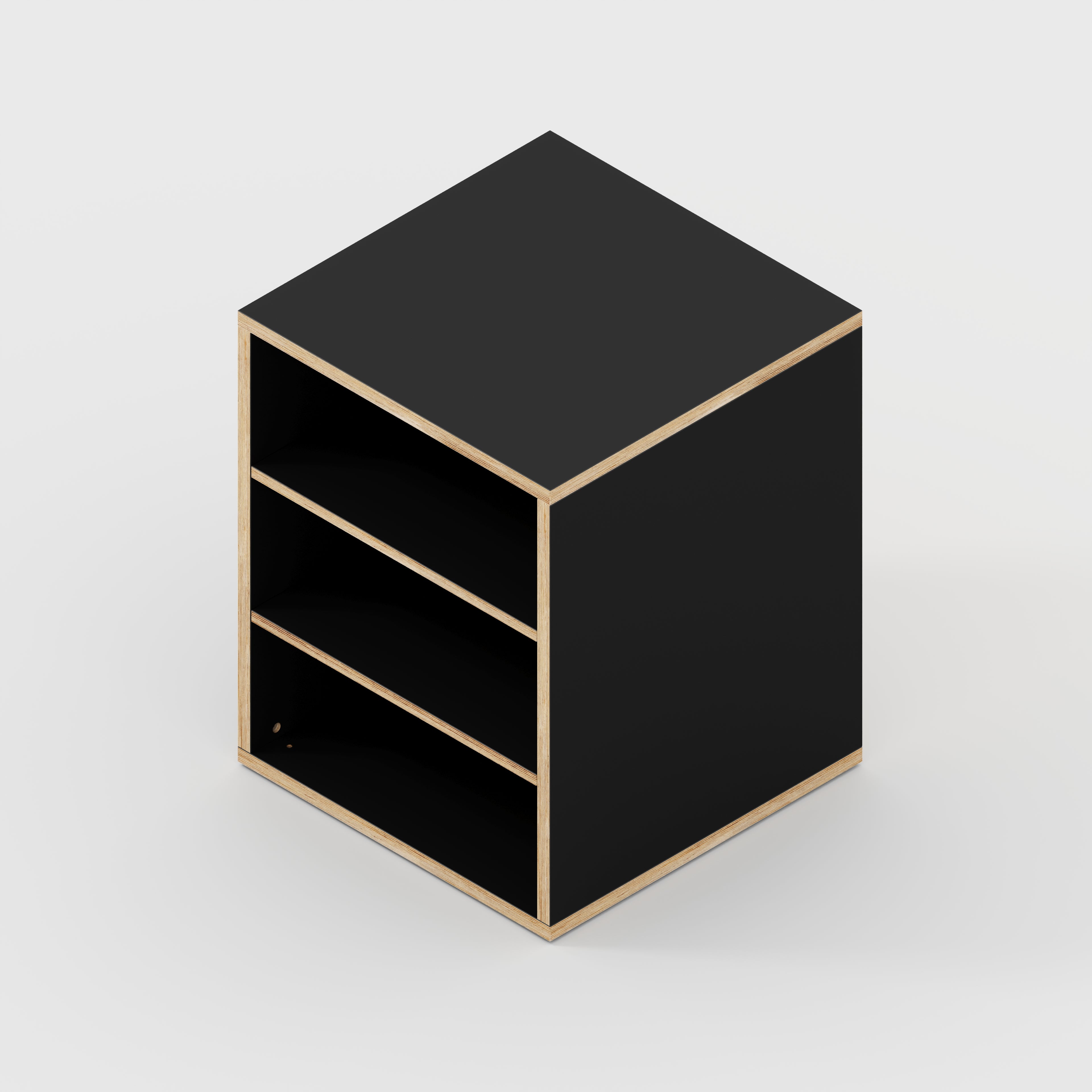 Storage with Shelves - Formica Diamond Black - 600(w) x 600(d) x 750(h)