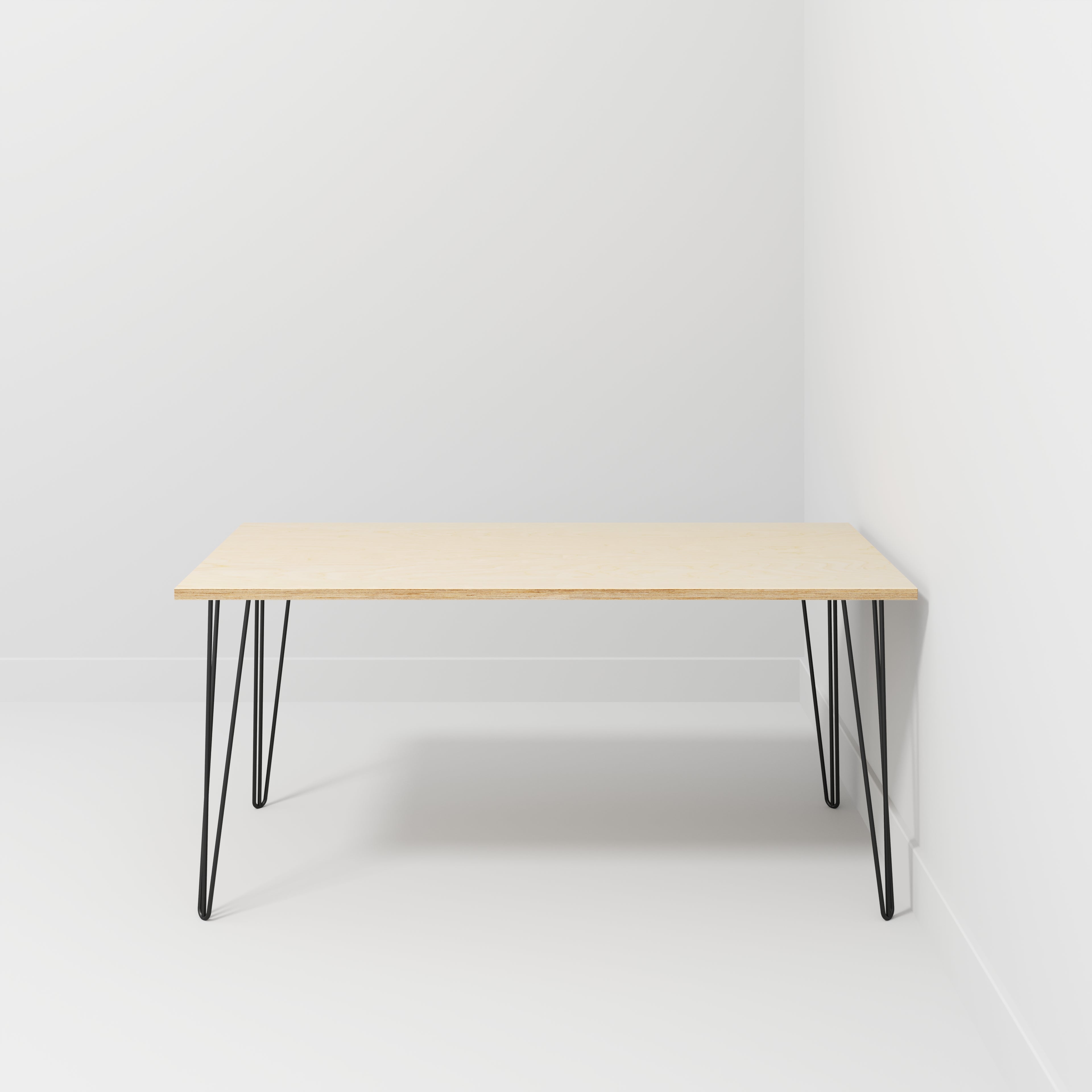 Custom Plywood Table with Hairpin Legs