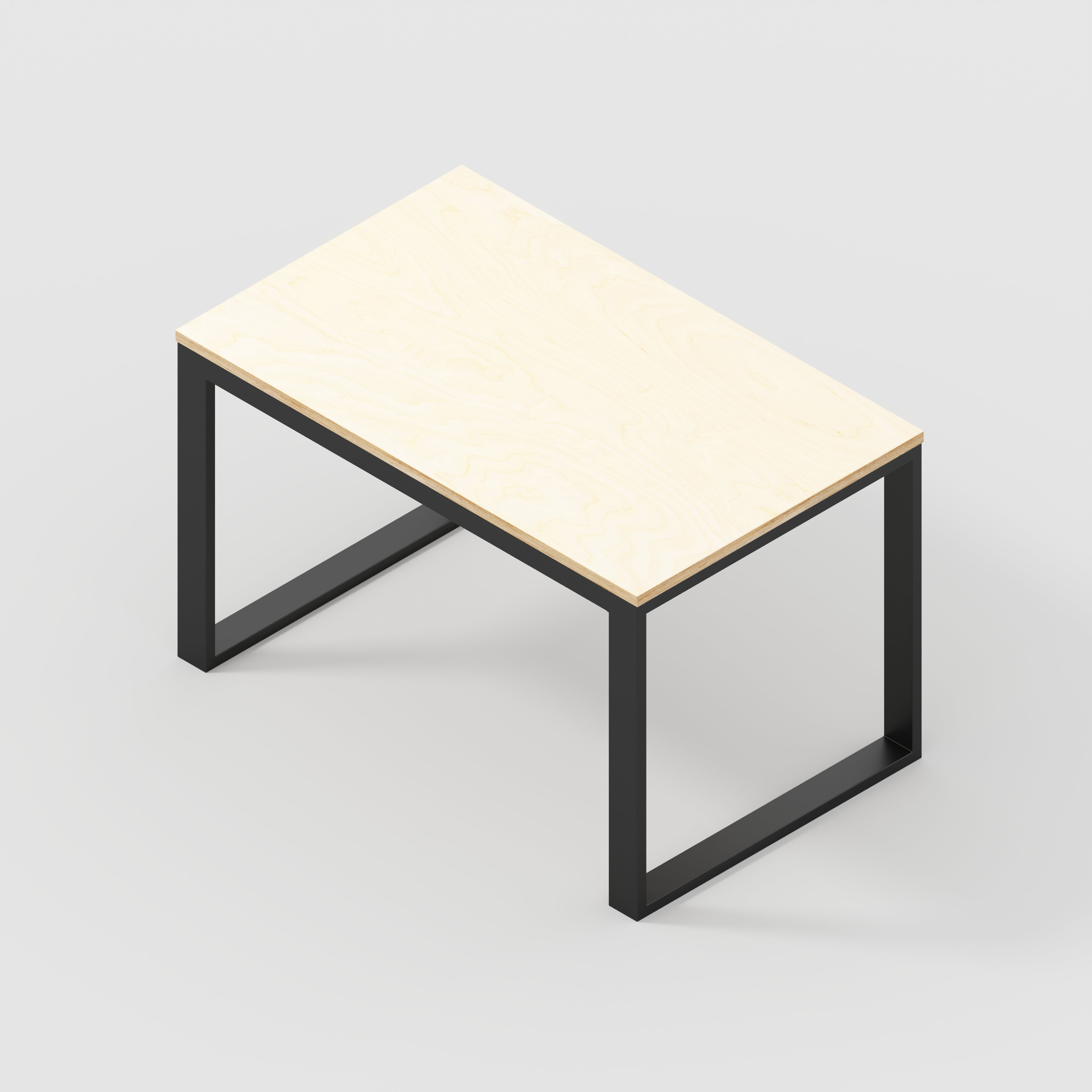 Table with Black Industrial Frame - Plywood Birch - 1200(w) x 745(d) x 735(h)