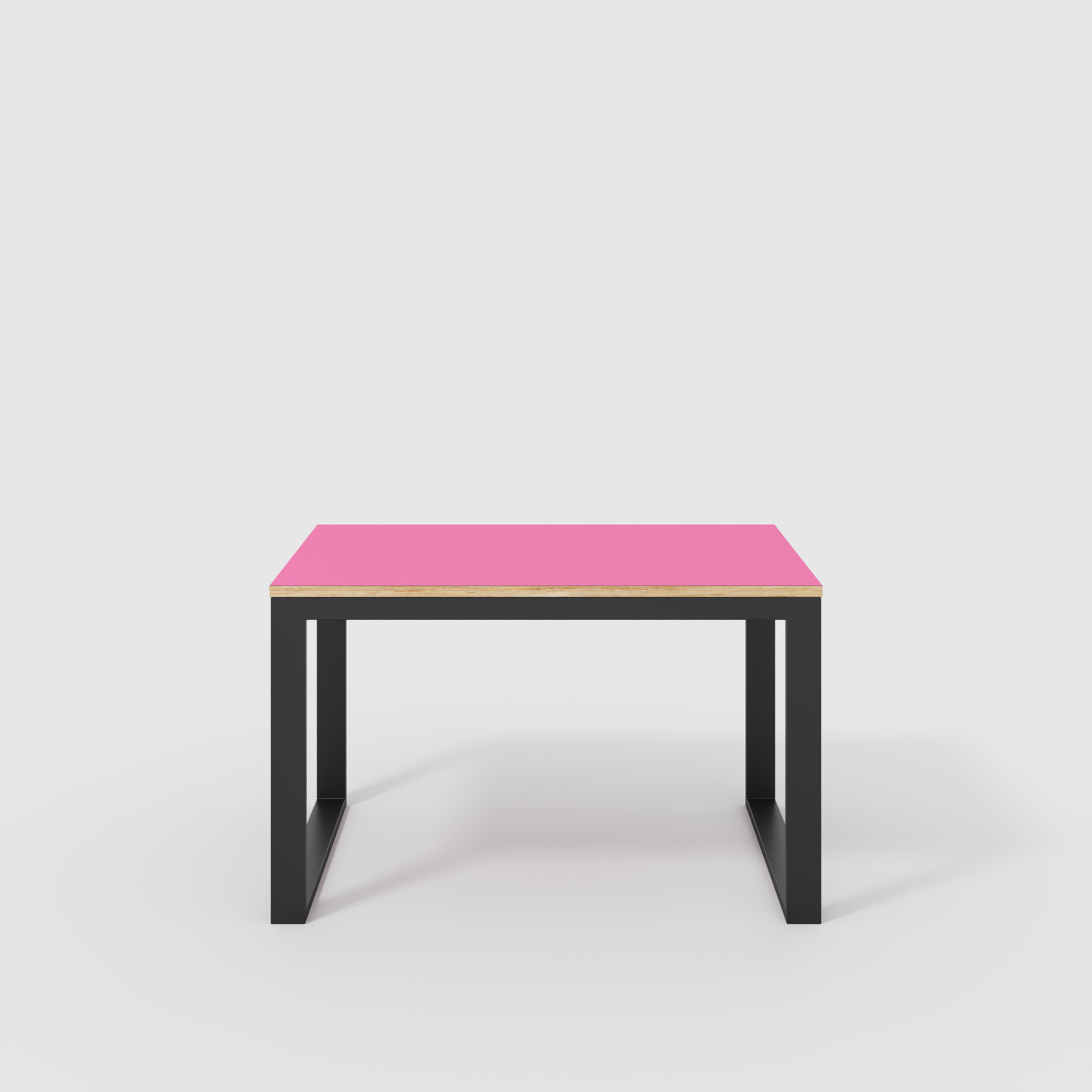 Table with Black Industrial Frame - Formica Juicy Pink - 1200(w) x 745(d) x 735(h)