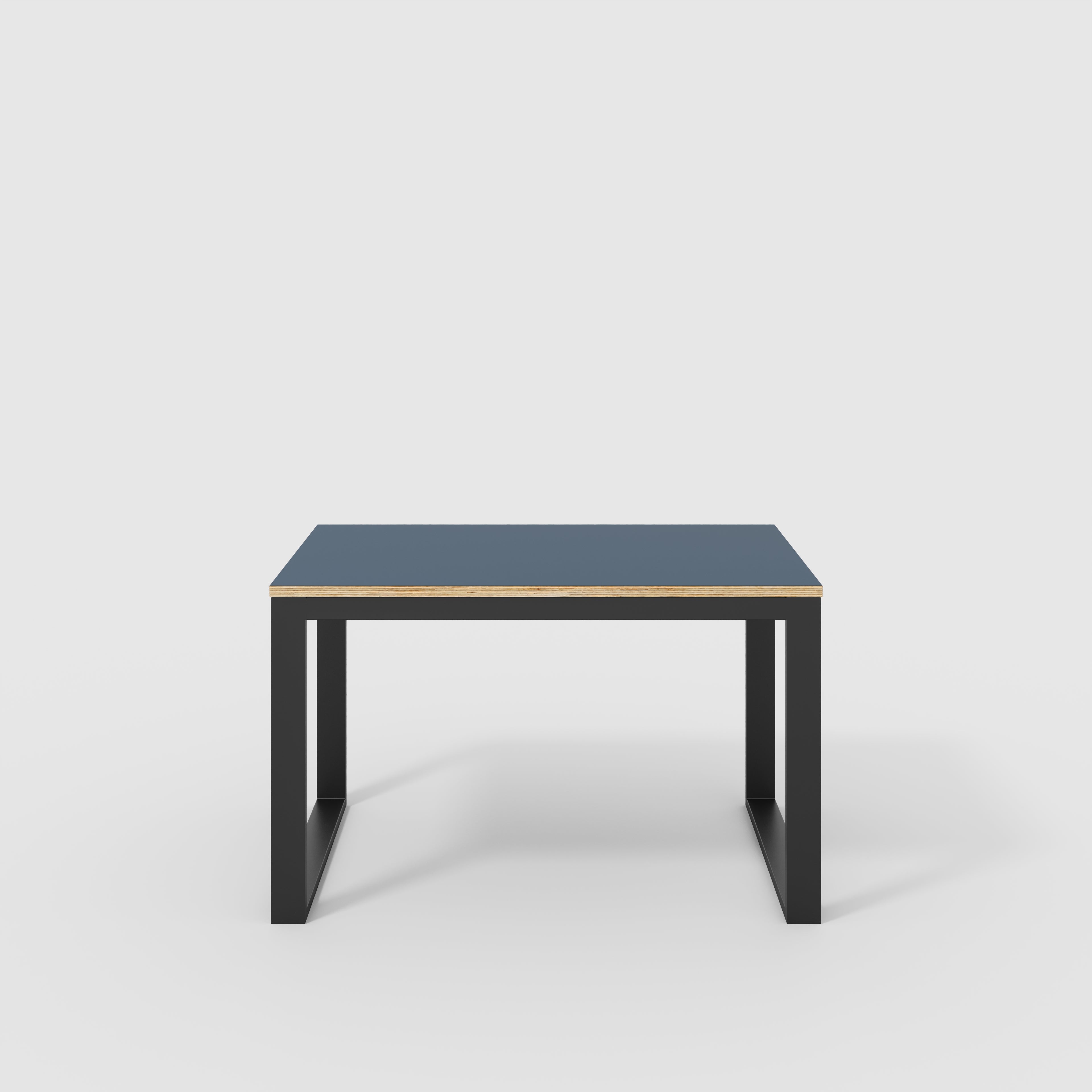 Table with Black Industrial Frame - Formica Night Sea Blue - 1200(w) x 745(d) x 735(h)