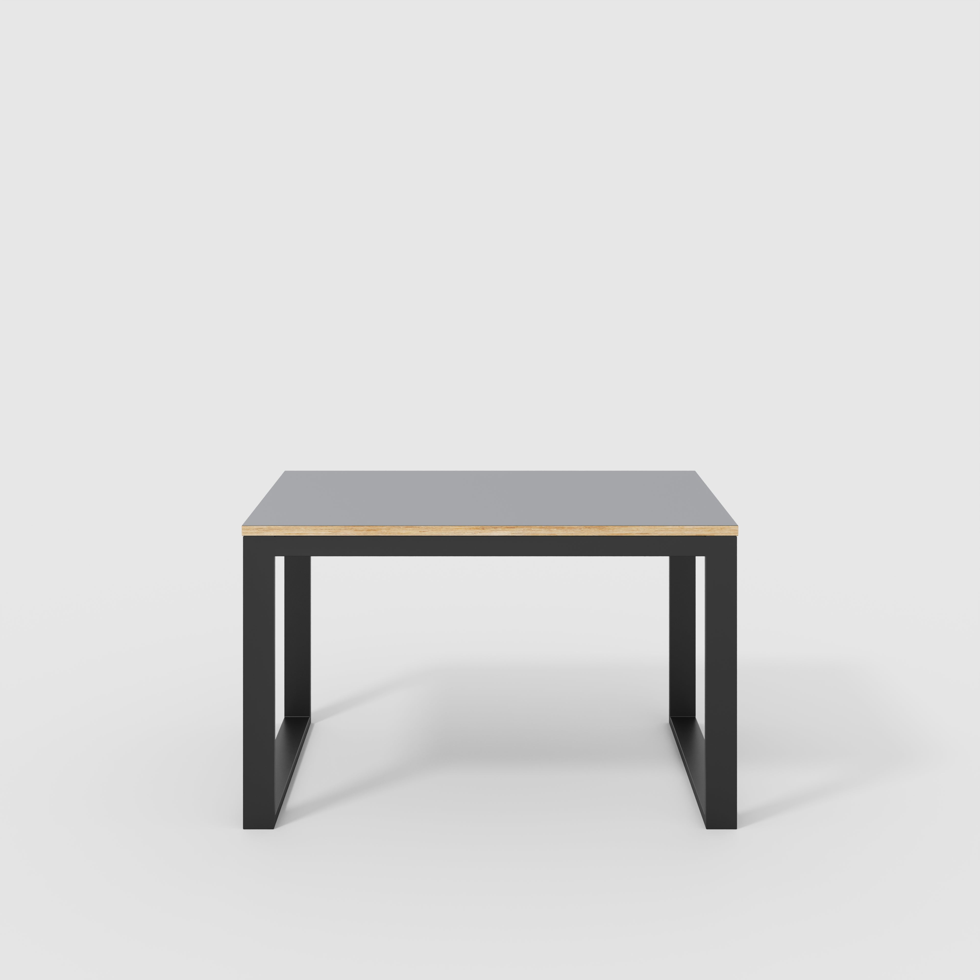 Table with Black Industrial Frame - Formica Tornado Grey - 1200(w) x 745(d) x 735(h)