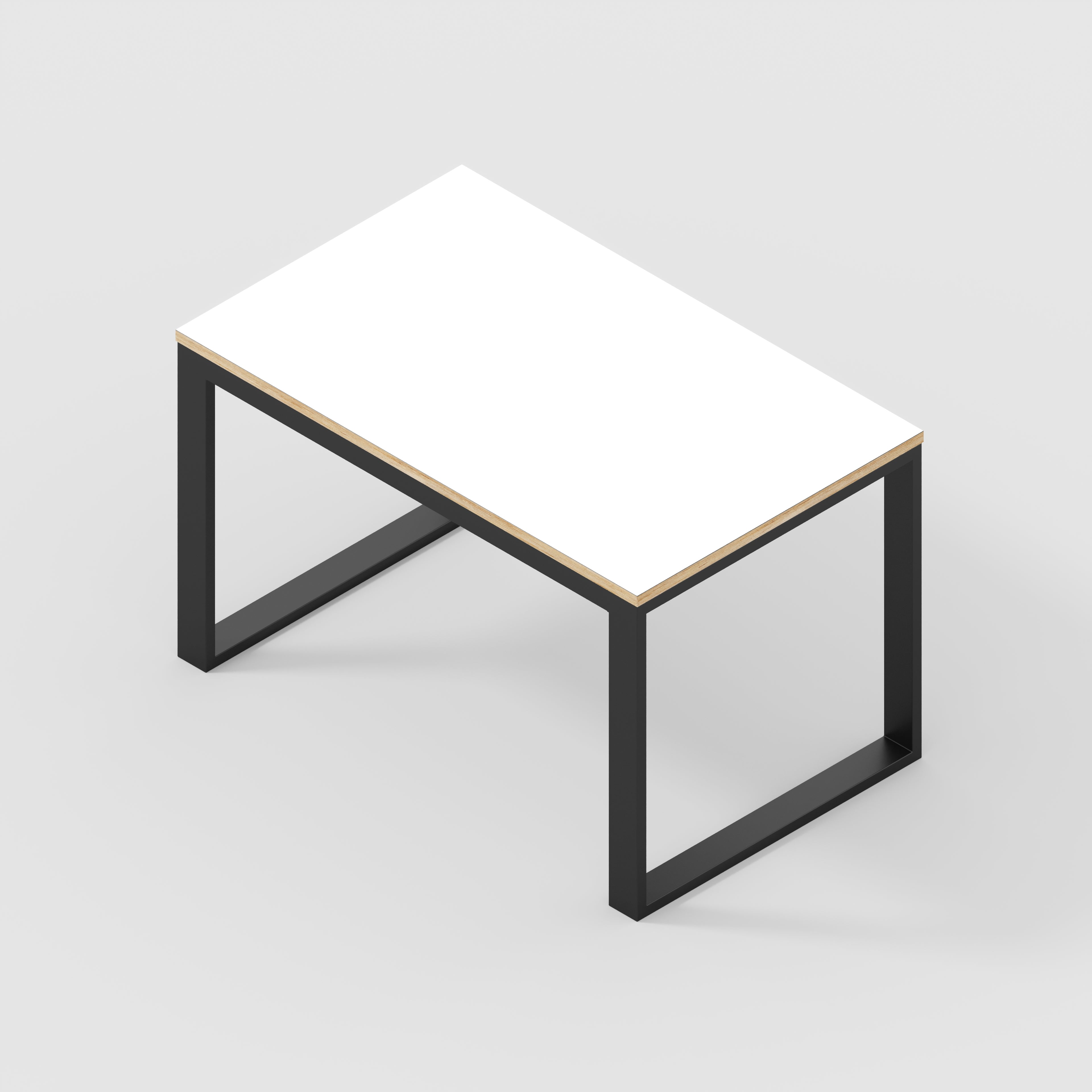Table with Black Industrial Frame - Formica White - 1200(w) x 745(d) x 735(h)