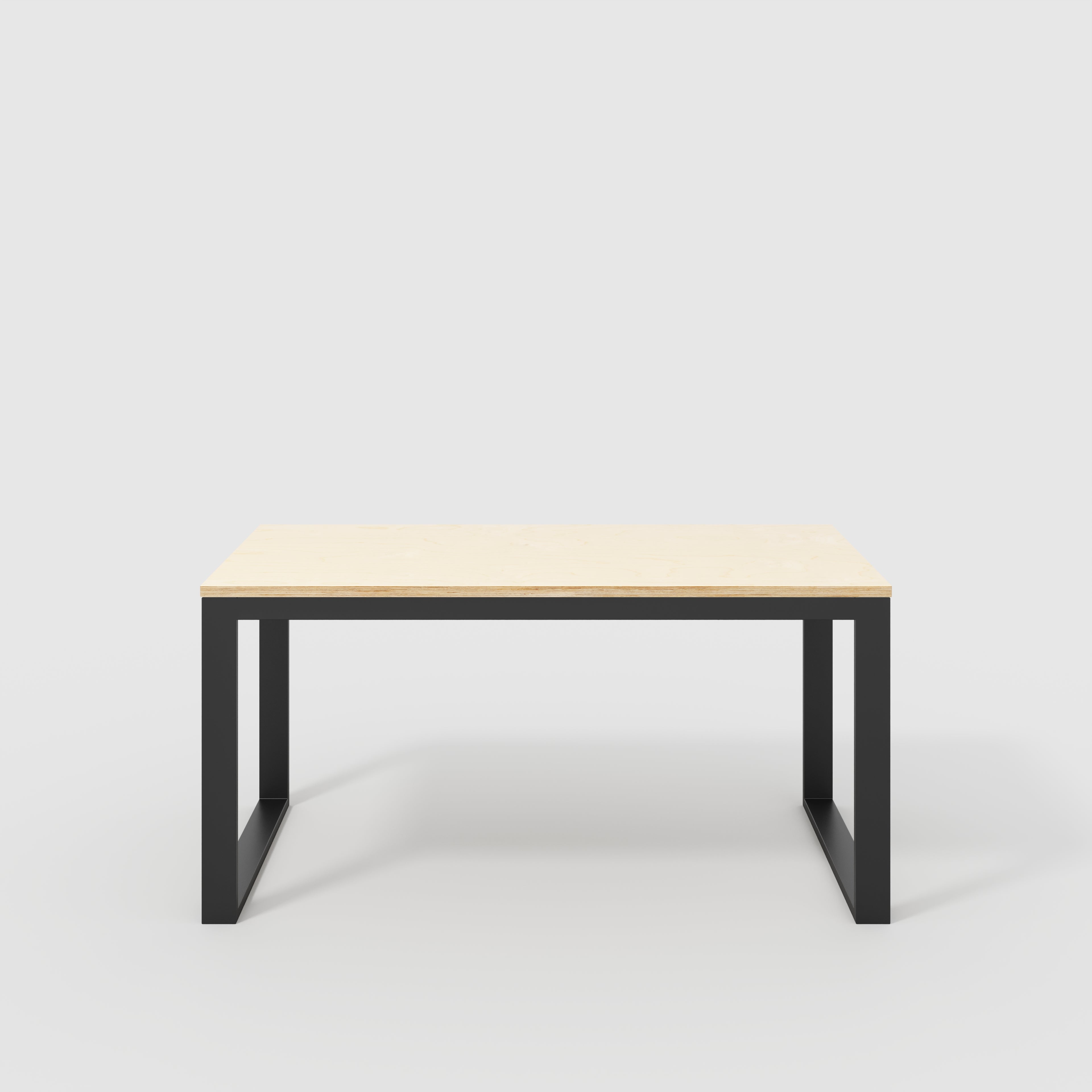 Table with Black Industrial Frame - Plywood Birch - 1500(w) x 745(d) x 735(h)