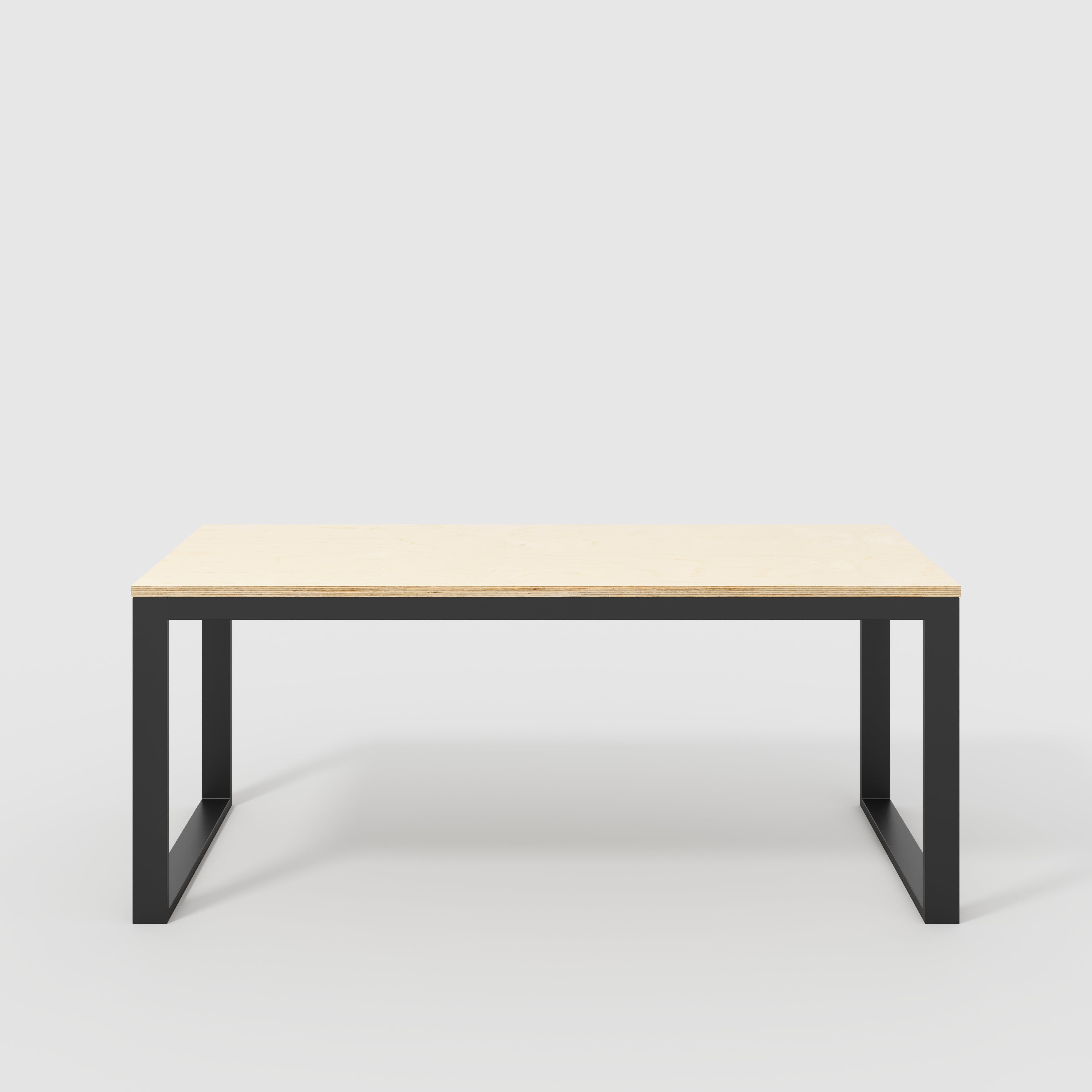 Table with Black Industrial Frame - Plywood Birch - 1800(w) x 745(d) x 735(h)
