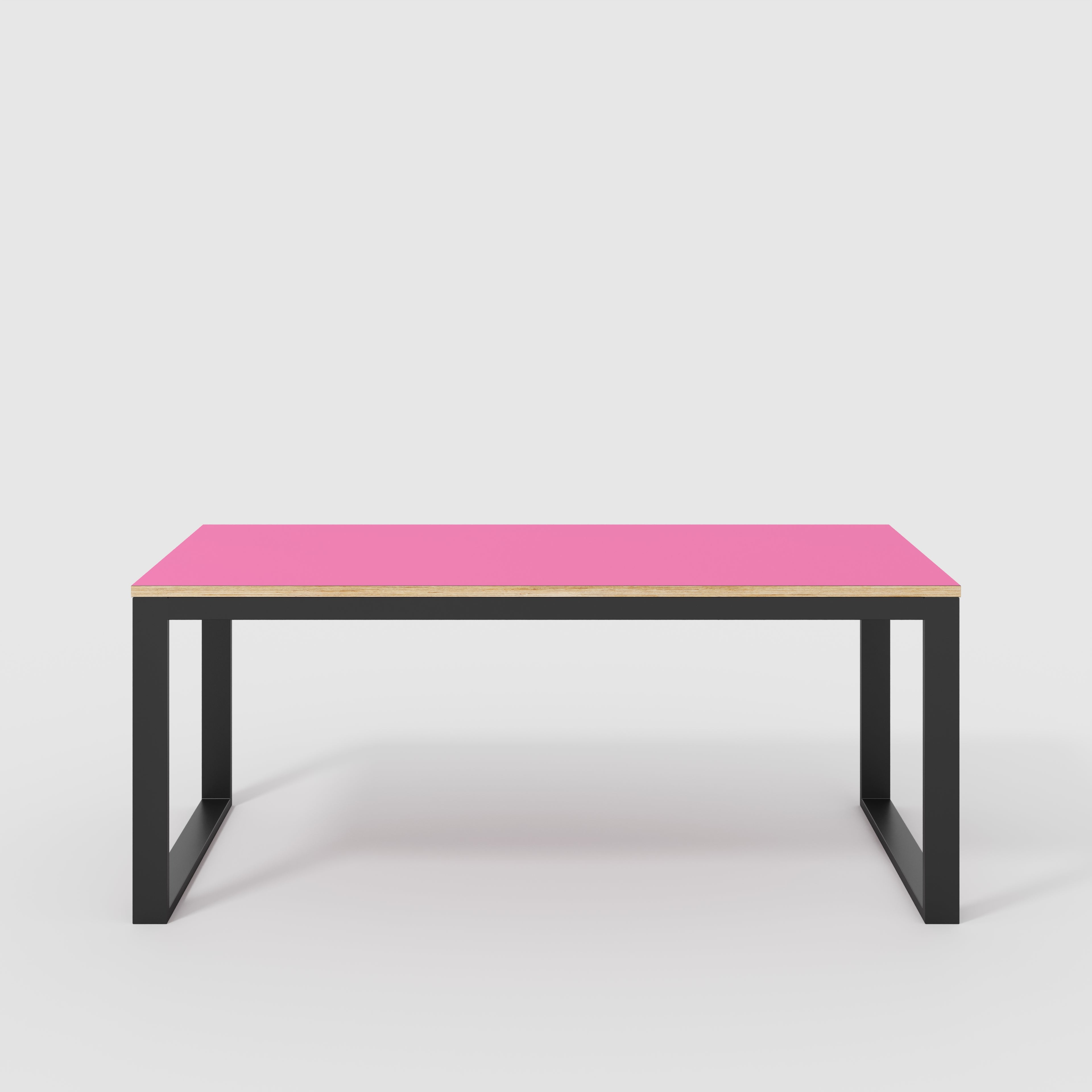 Table with Black Industrial Frame - Formica Juicy Pink - 1800(w) x 745(d) x 735(h)