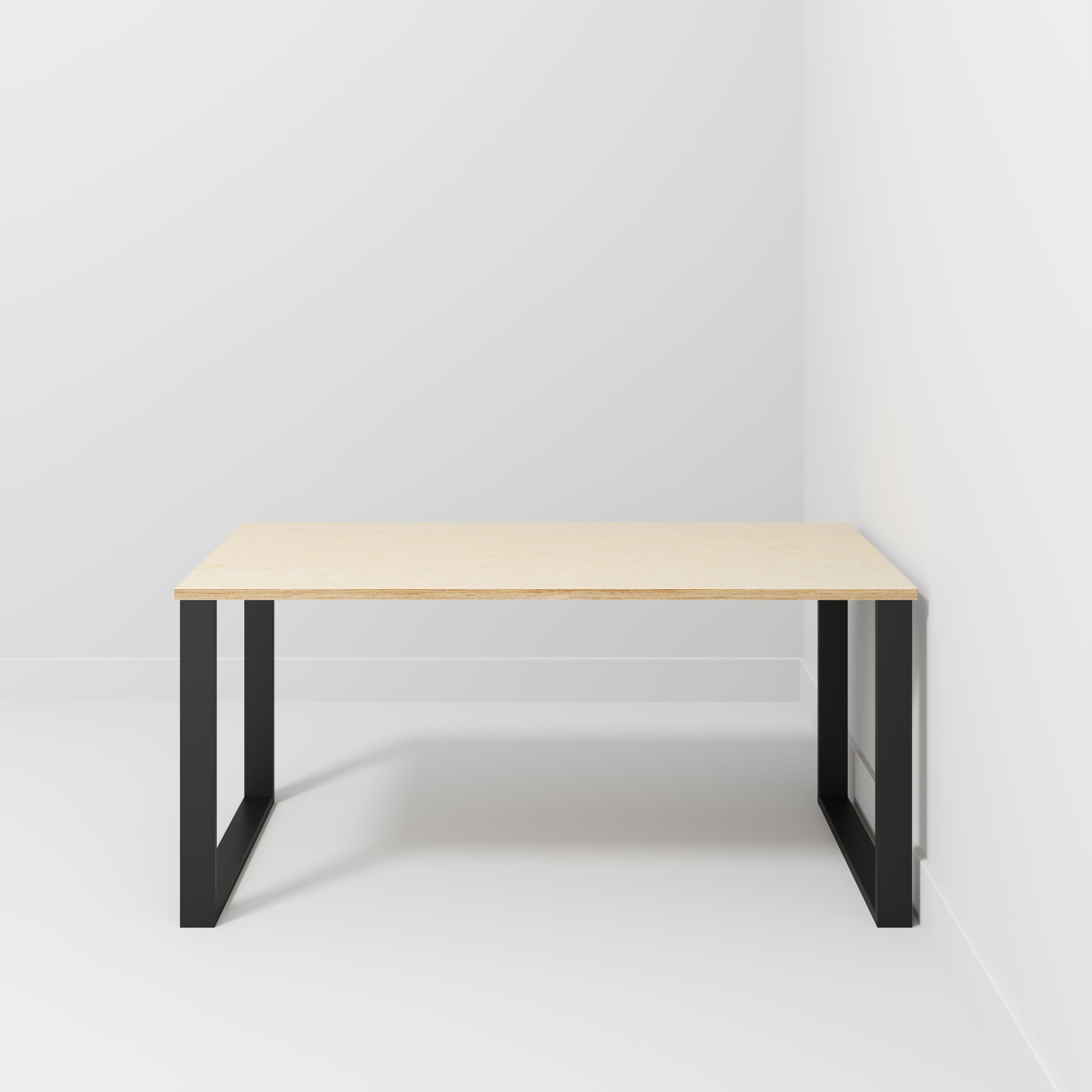 Custom Plywood Table with Square Industrial Legs