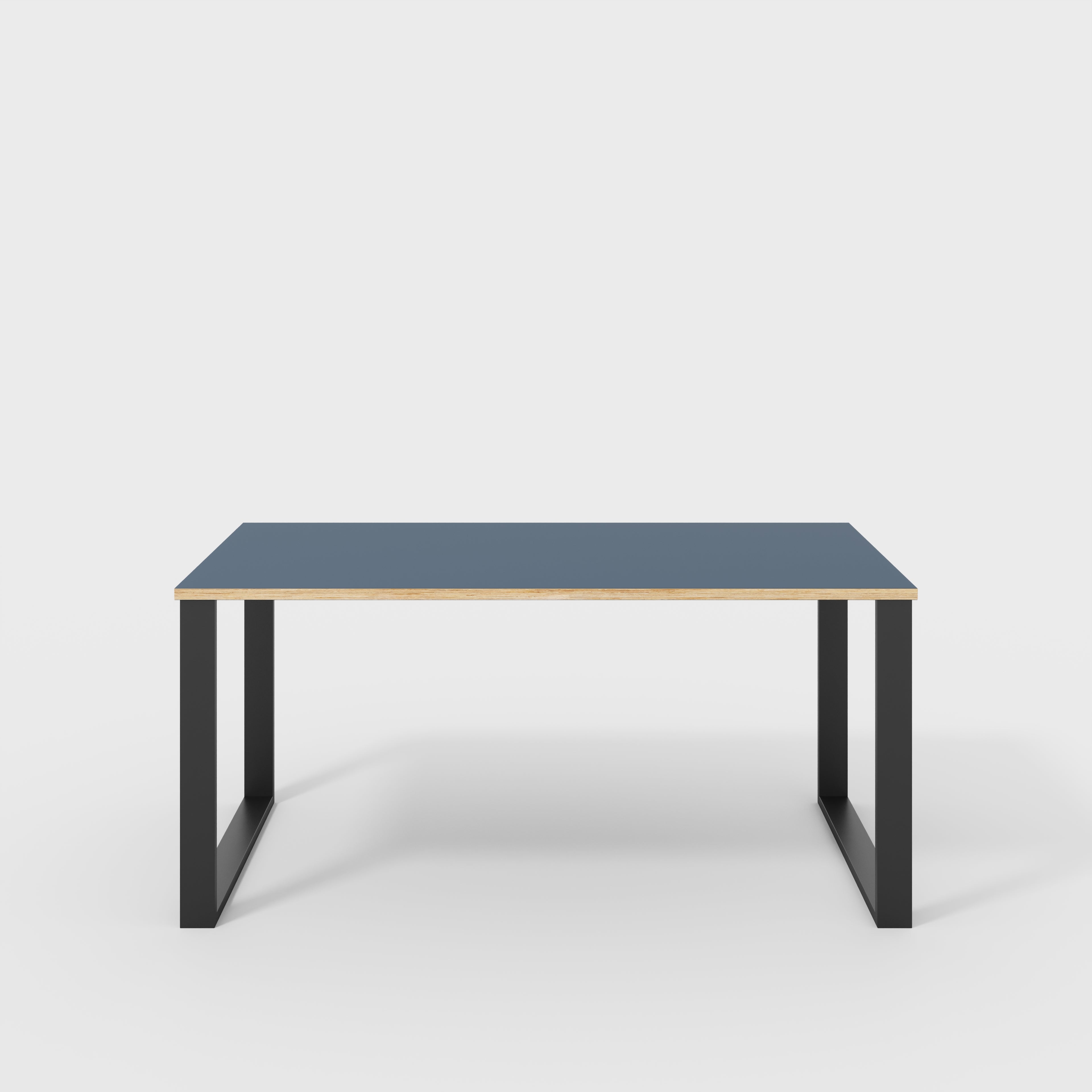 Table with Black Industrial Legs - Formica Night Sea Blue - 1600(w) x 800(d)
