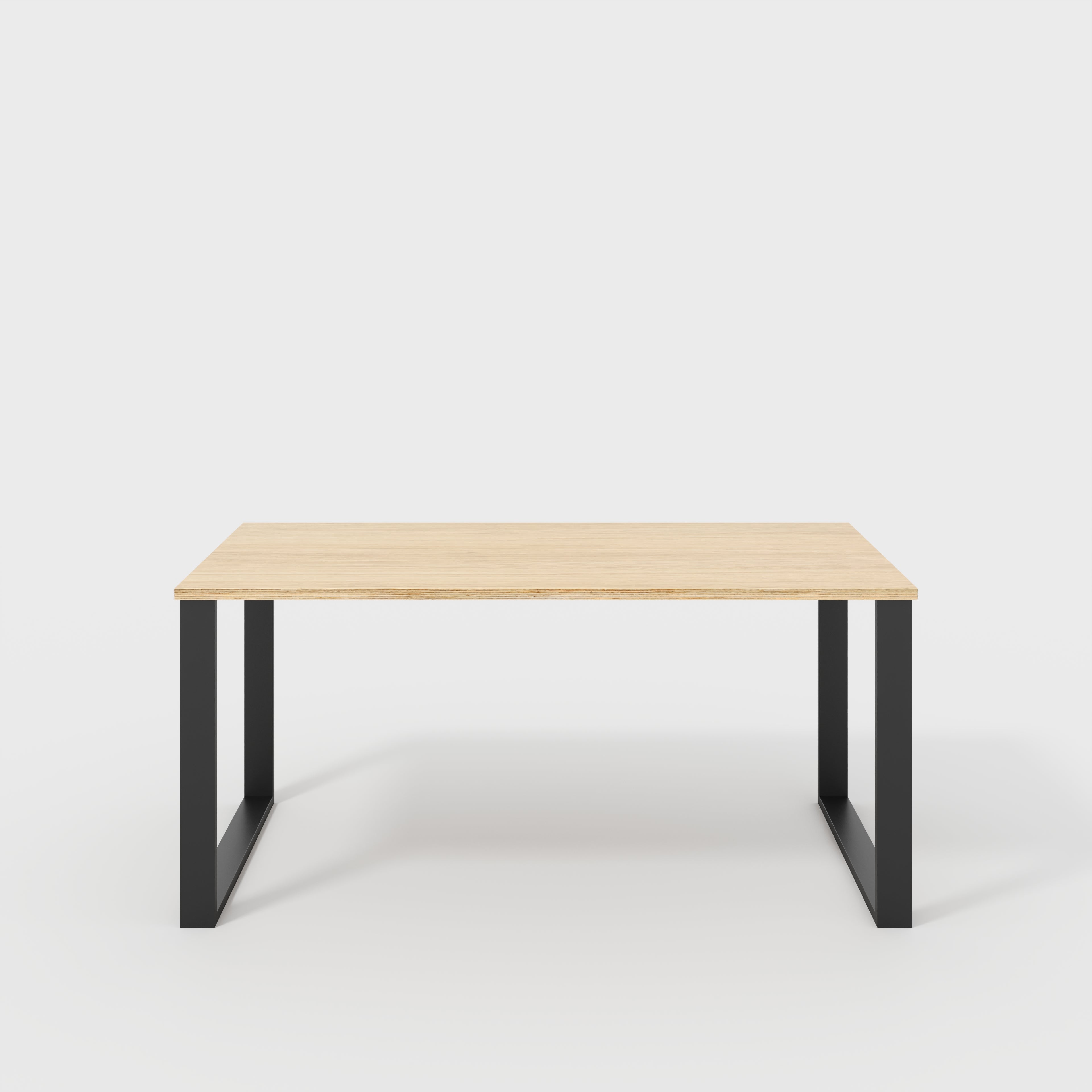 Table with Black Industrial Legs - Plywood Oak - 1600(w) x 800(d)
