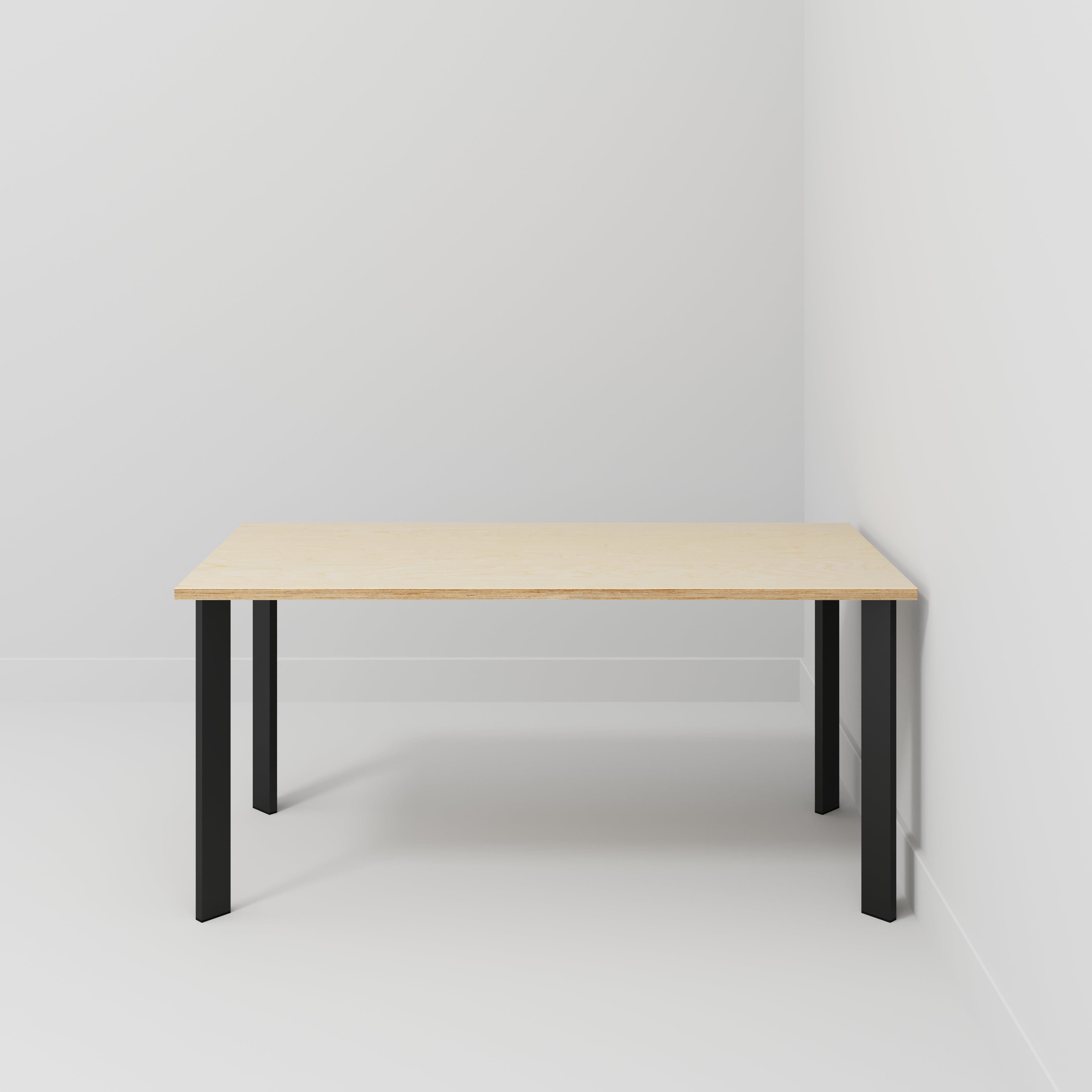 Custom Plywood Table with Rectangular Single Pin Legs