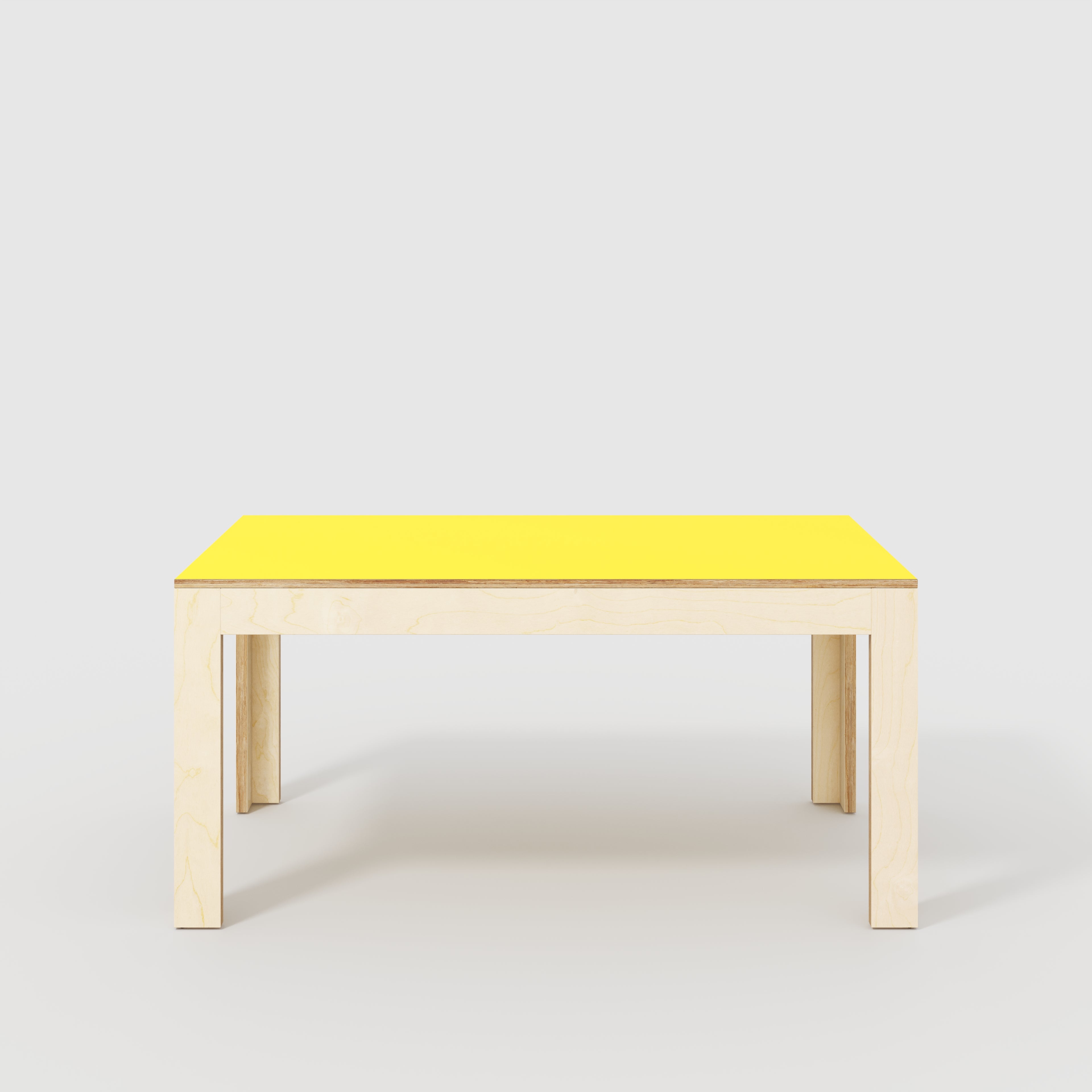 Table with Solid Frame - Formica Chrome Yellow - 1600(w) x 800(d)